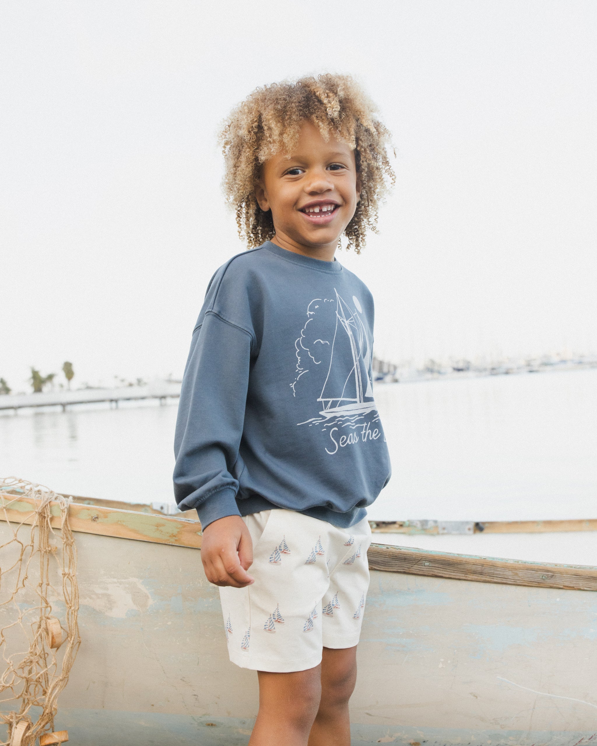 Sweatshirt Seas The Day - Rylee + Cru | Kids Clothes | Trendy Baby Clothes | Modern Infant Outfits |