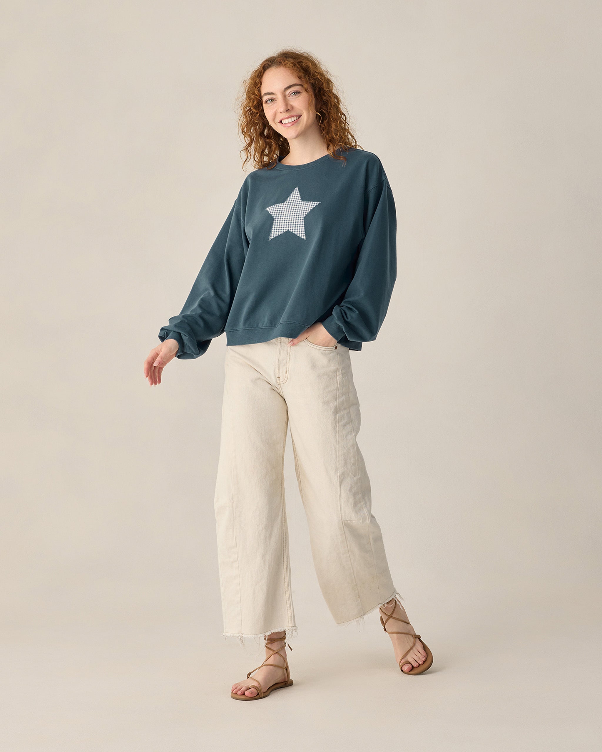 Women's Pier Sweatshirt Navy - Rylee + Cru | Kids Clothes | Trendy Baby Clothes | Modern Infant Outfits |