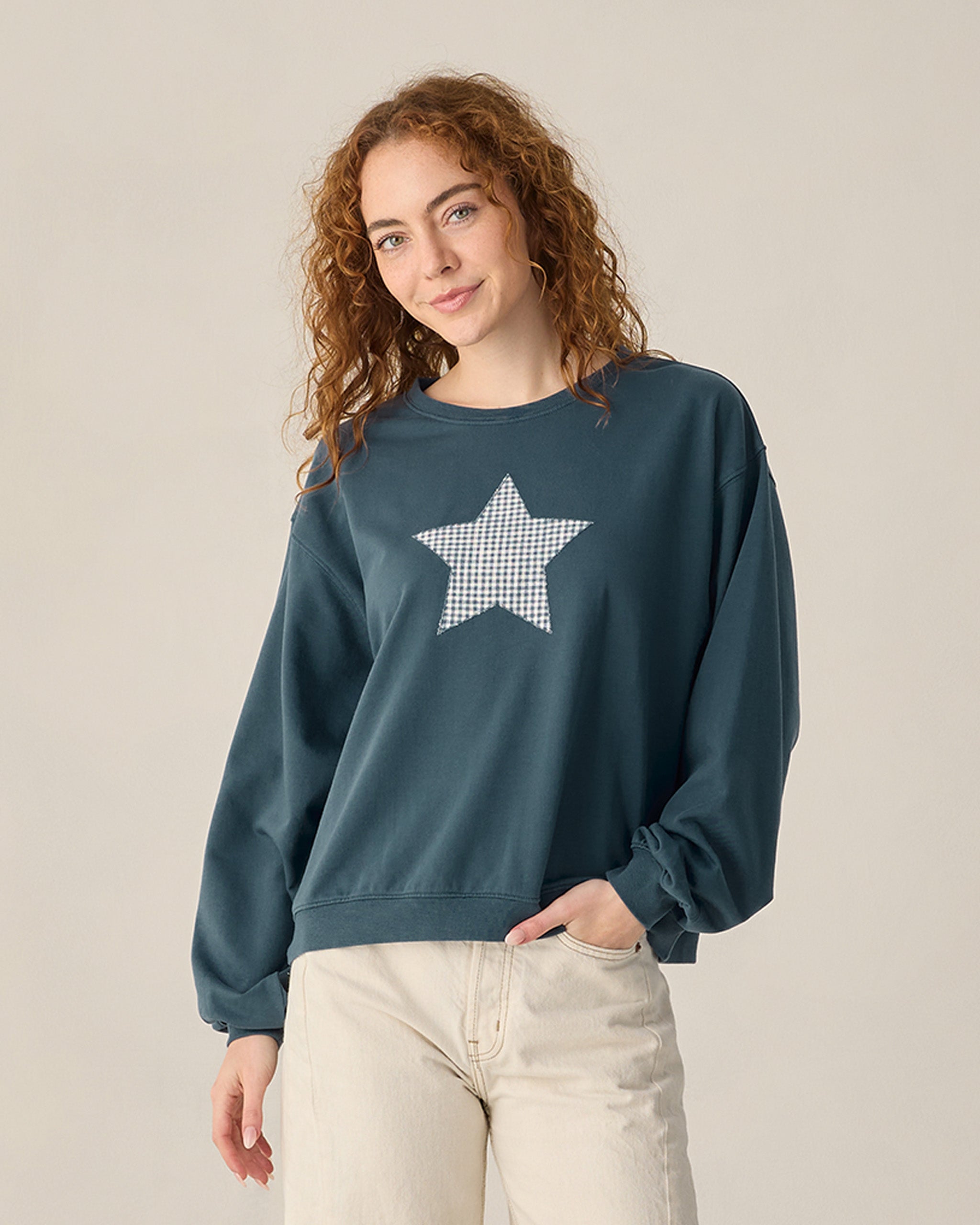 Women's Pier Sweatshirt Navy - Rylee + Cru | Kids Clothes | Trendy Baby Clothes | Modern Infant Outfits |