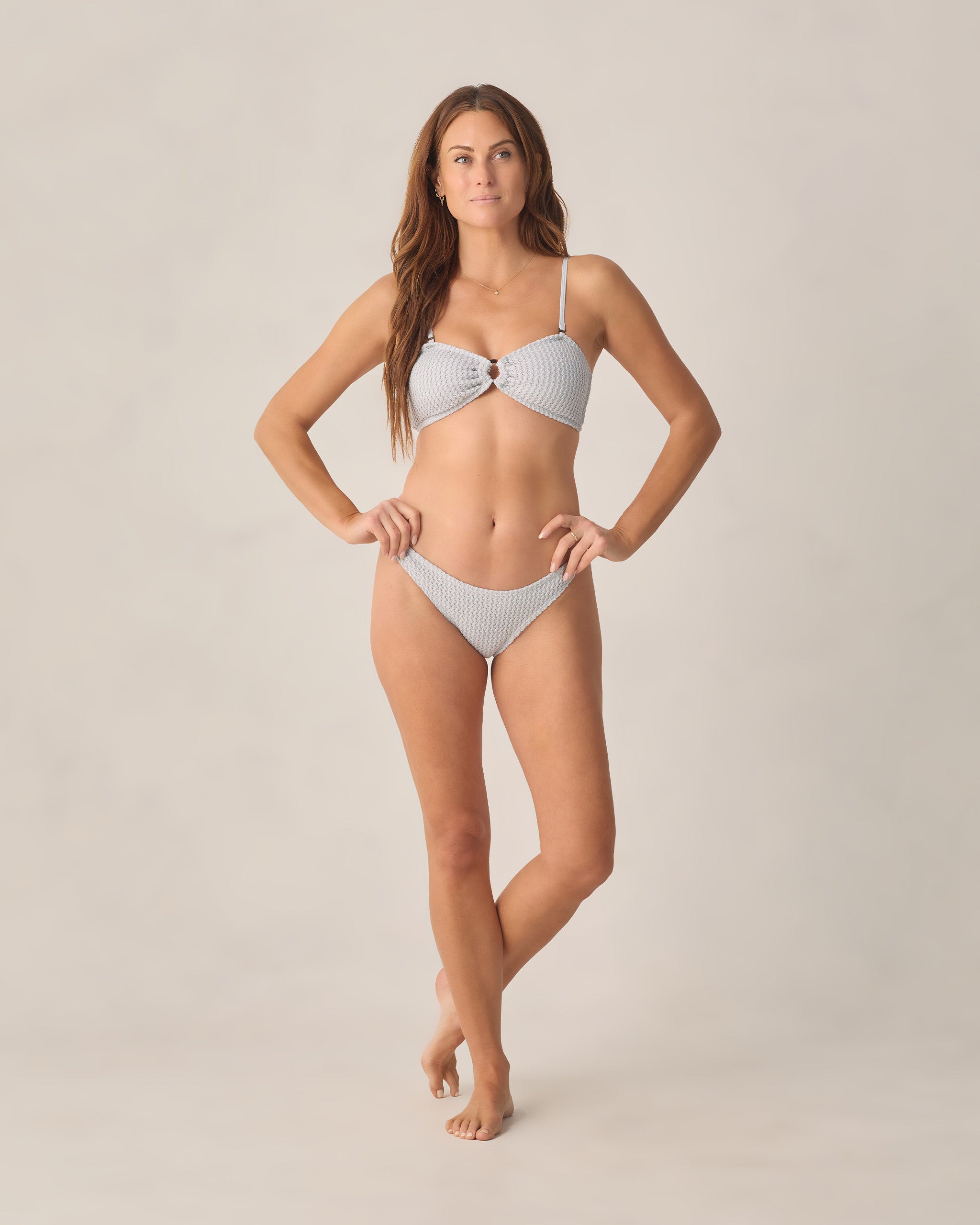 Women's Shores Bandeau Bikini Top Dusty Blue - Rylee + Cru | Kids Clothes | Trendy Baby Clothes | Modern Infant Outfits |