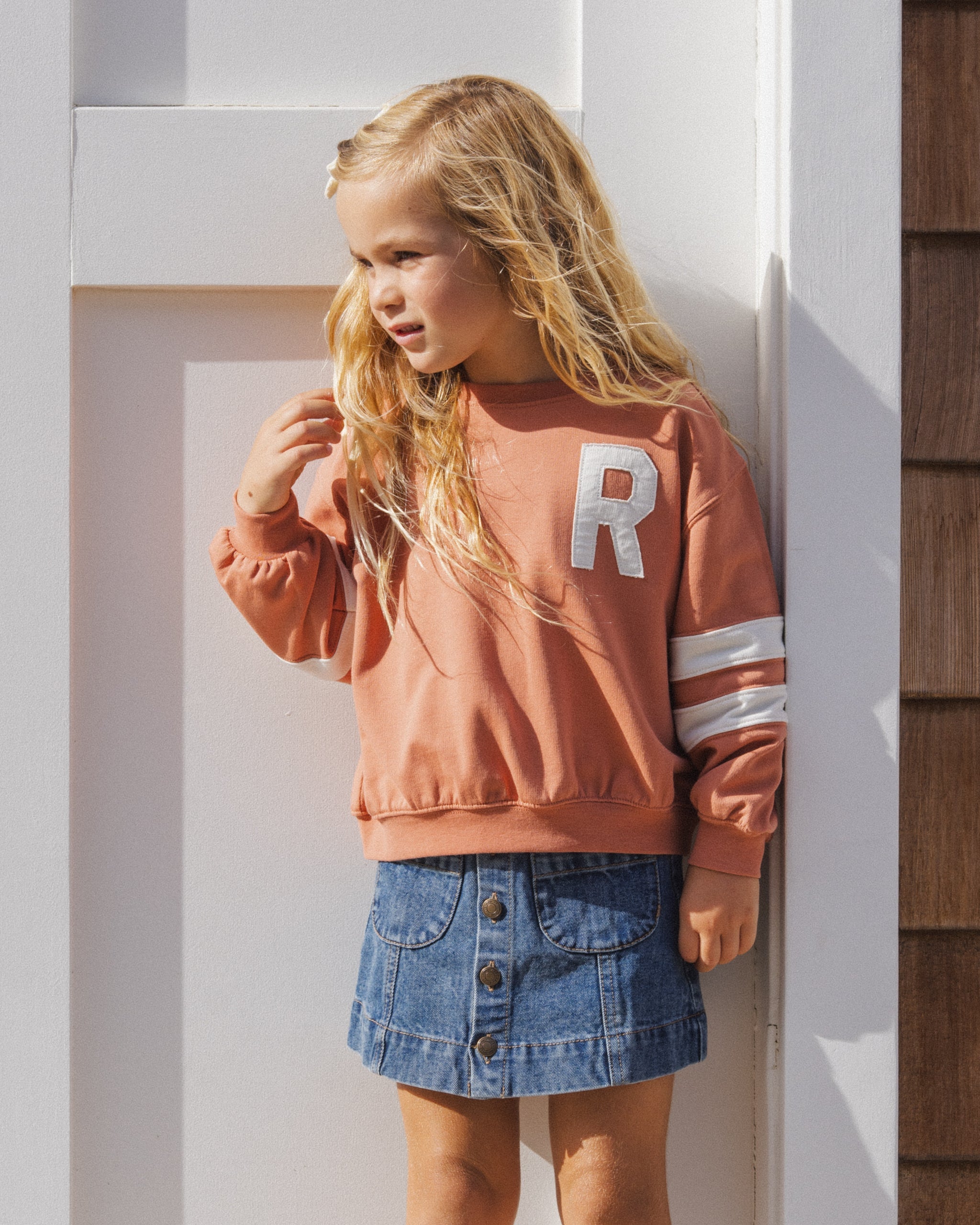 Pier Sweatshirt Poppy - Rylee + Cru | Kids Clothes | Trendy Baby Clothes | Modern Infant Outfits |
