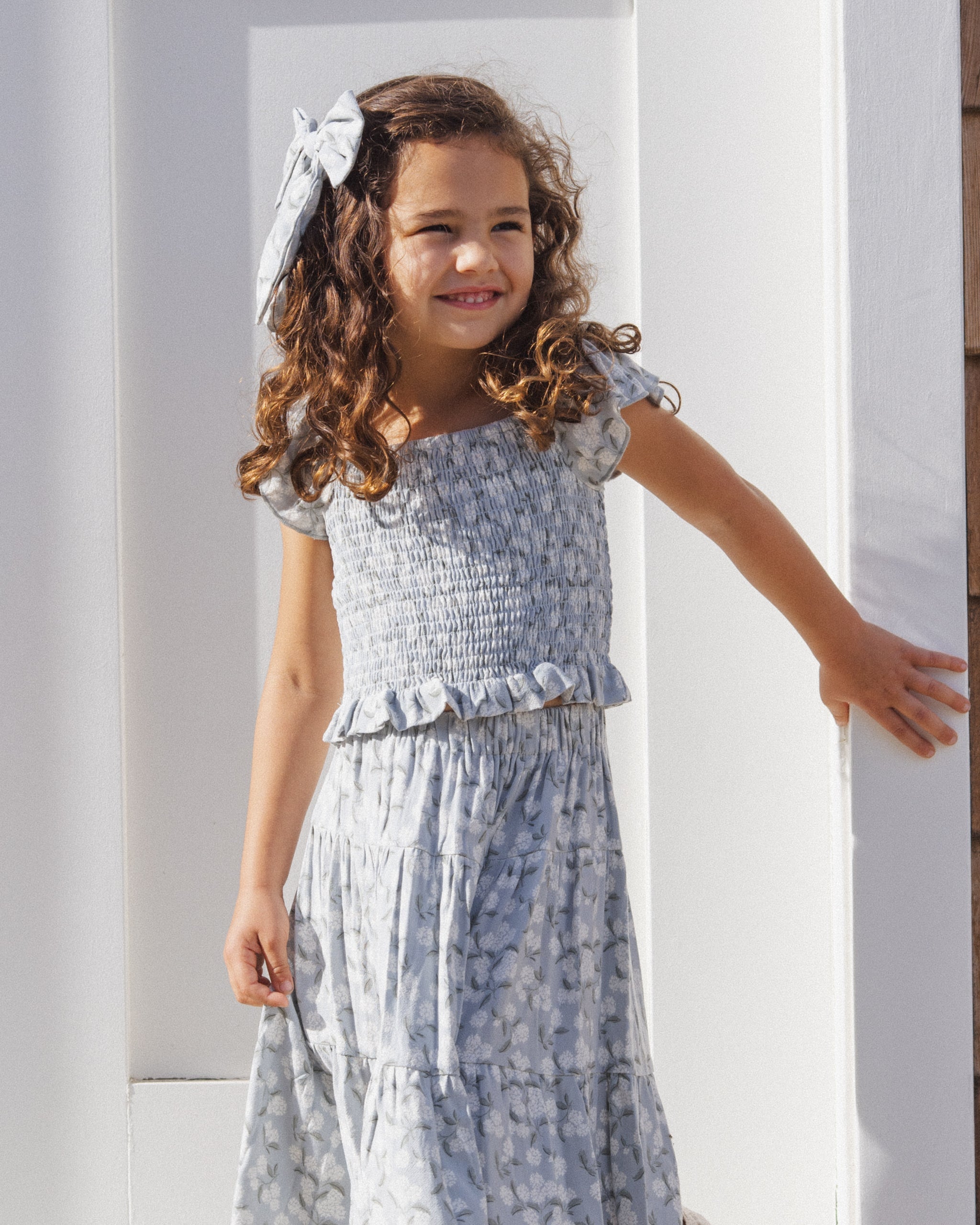 Oversized Bow Hydrangea - Rylee + Cru | Kids Clothes | Trendy Baby Clothes | Modern Infant Outfits |