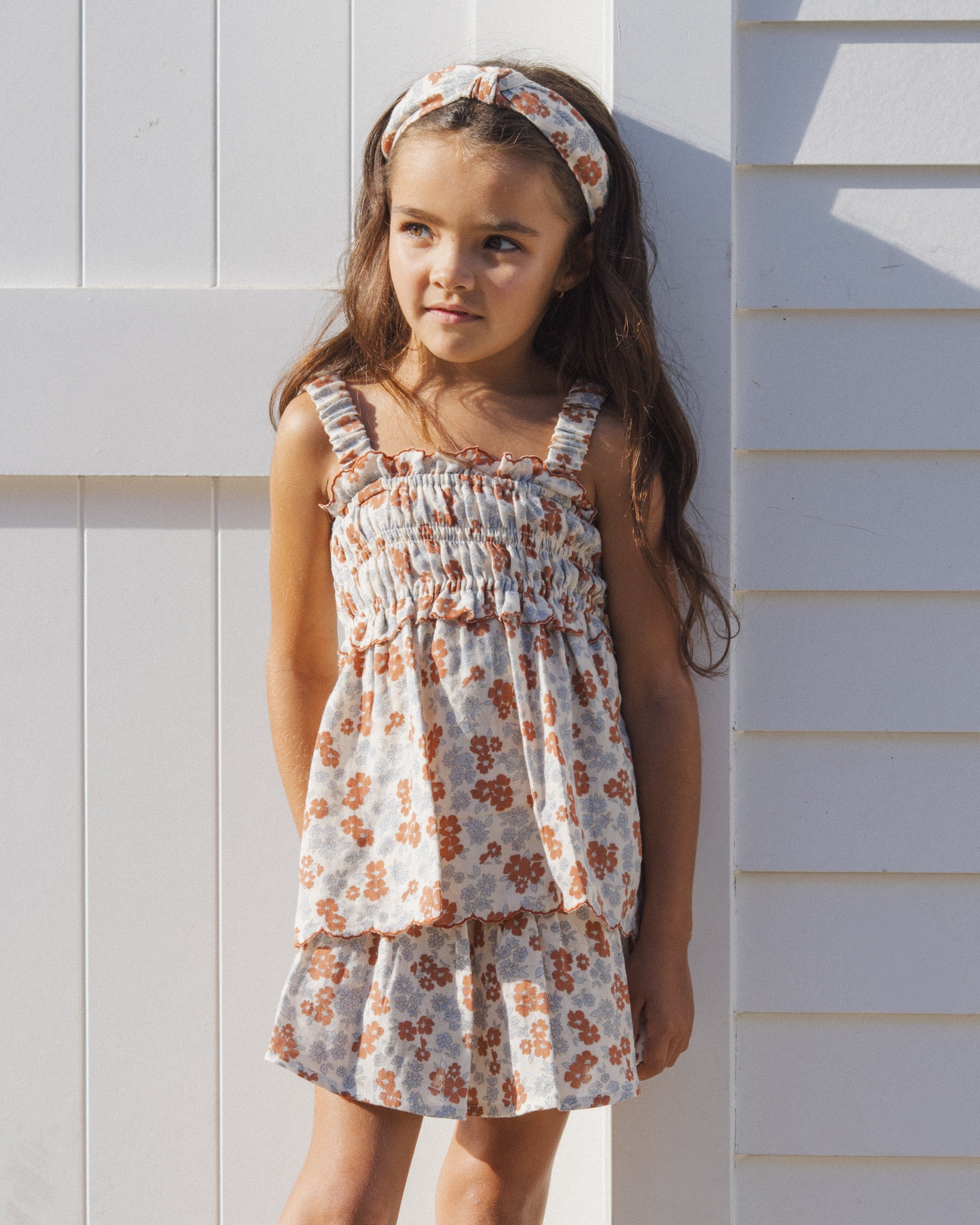 Smocked Tank Americana Floral - Rylee + Cru | Kids Clothes | Trendy Baby Clothes | Modern Infant Outfits |