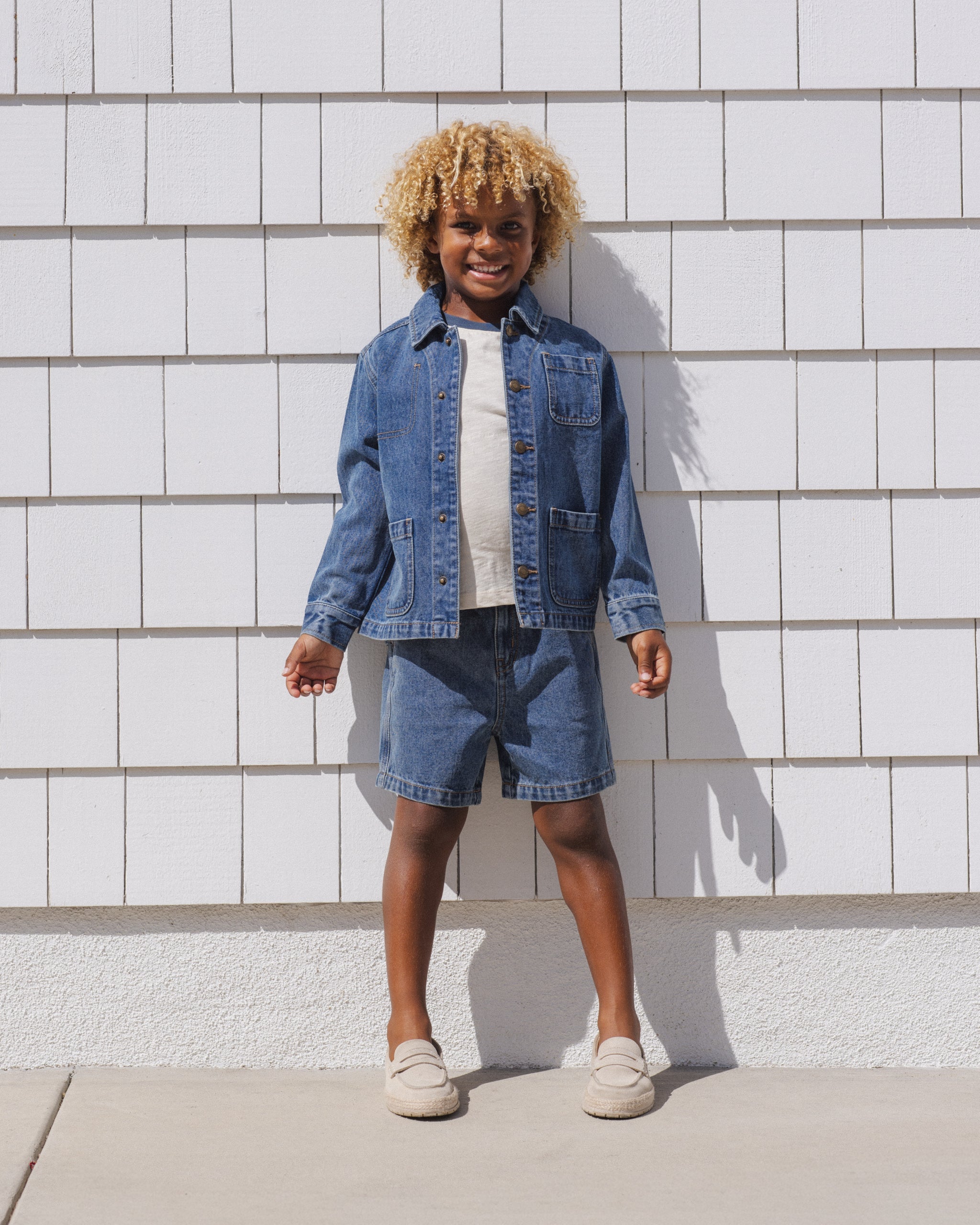 Denim Chore Coat Navy - Rylee + Cru | Kids Clothes | Trendy Baby Clothes | Modern Infant Outfits |