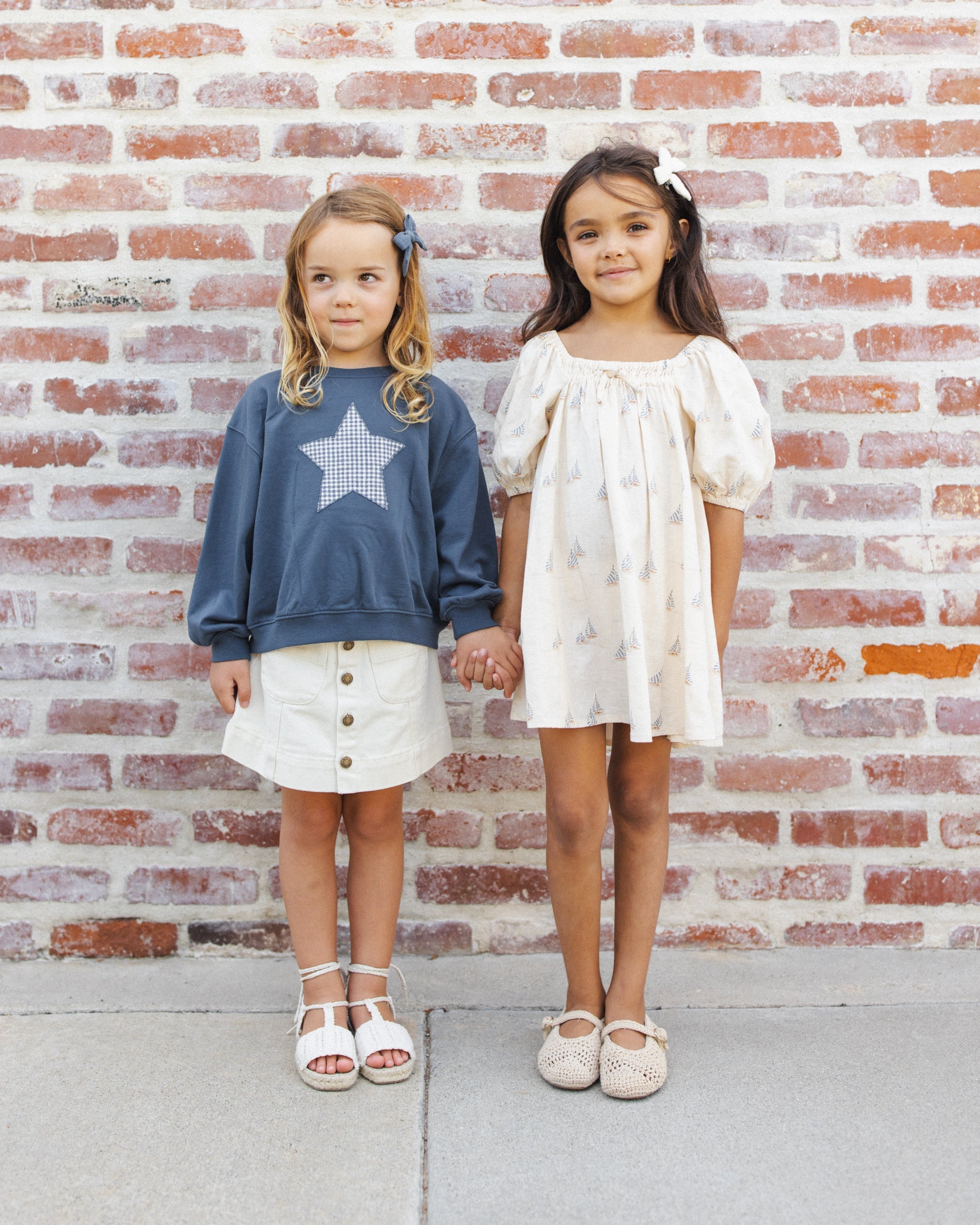 Sabrina Mini Dress Sail - Rylee + Cru | Kids Clothes | Trendy Baby Clothes | Modern Infant Outfits |