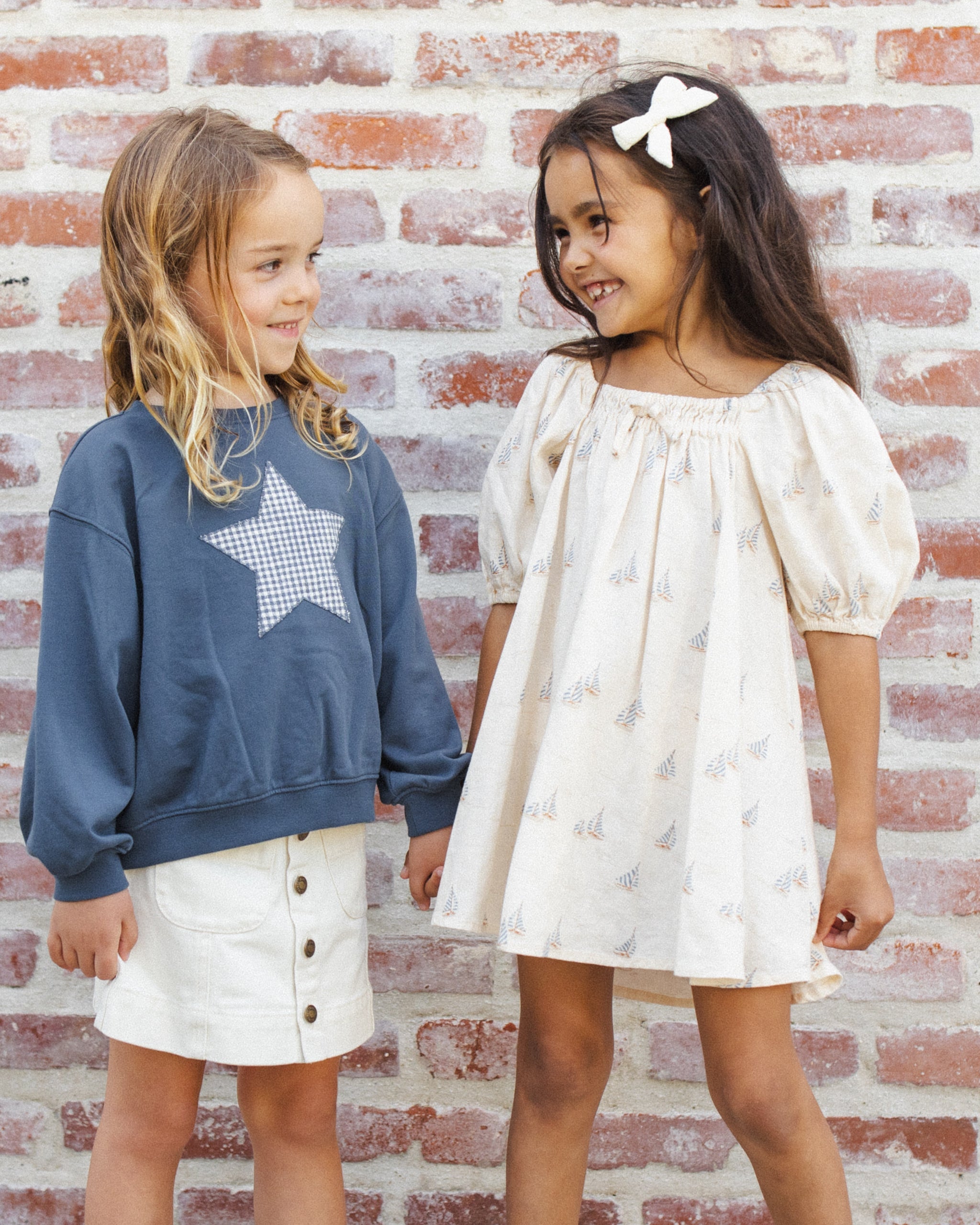 Sabrina Mini Dress Sail - Rylee + Cru | Kids Clothes | Trendy Baby Clothes | Modern Infant Outfits |