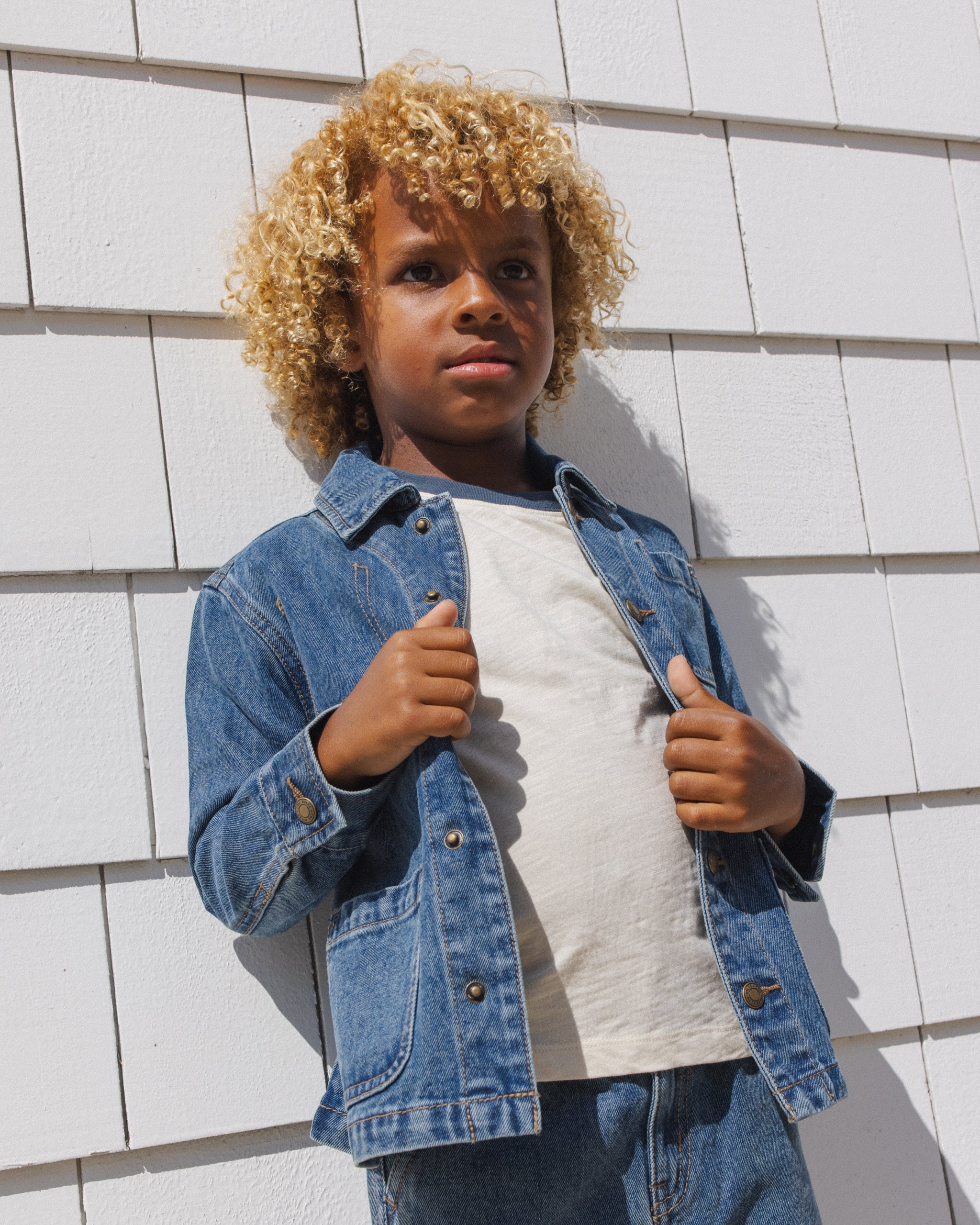 Denim Chore Coat Navy - Rylee + Cru | Kids Clothes | Trendy Baby Clothes | Modern Infant Outfits |