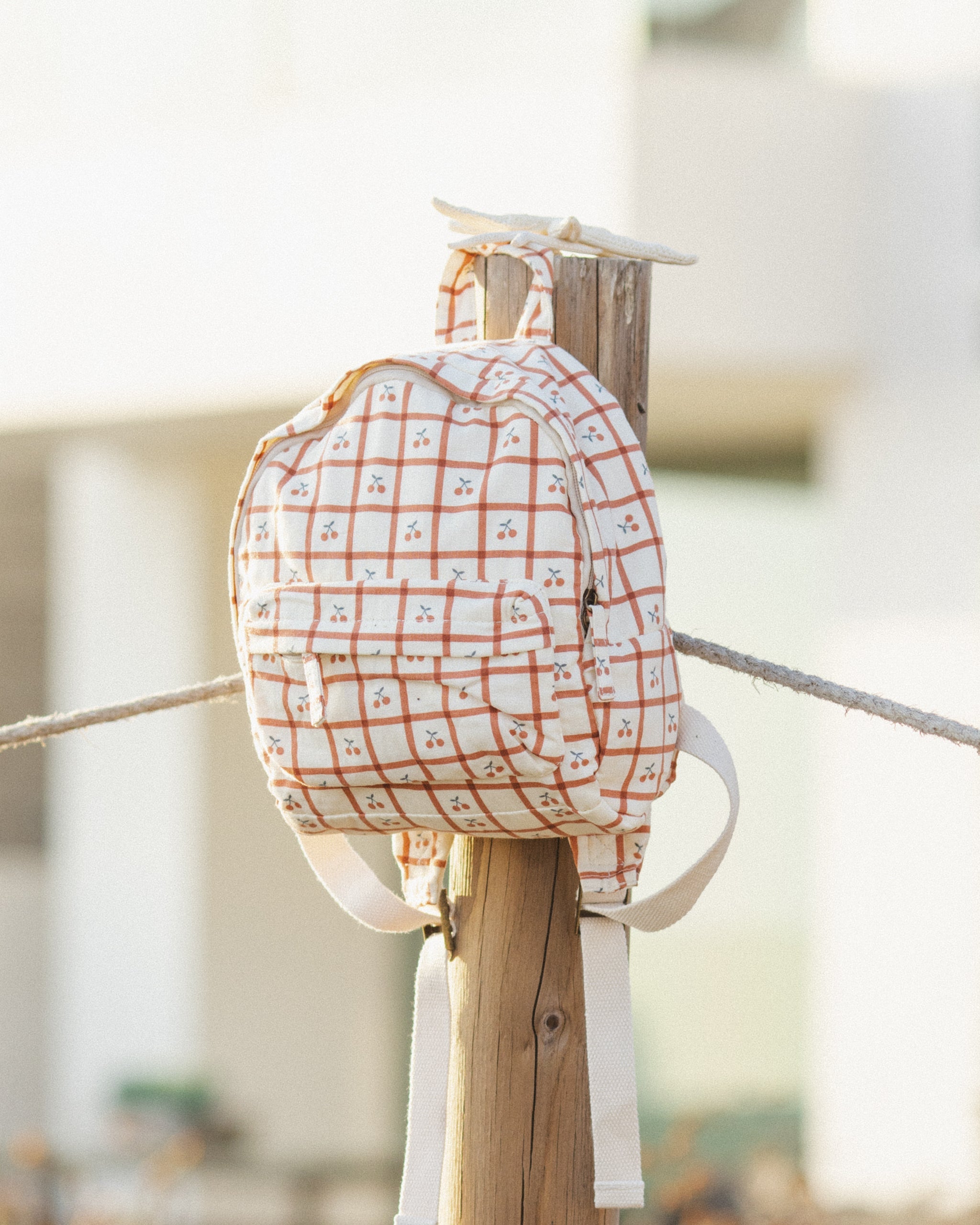 Mini Backpack Cherry Check - Rylee + Cru | Kids Clothes | Trendy Baby Clothes | Modern Infant Outfits |