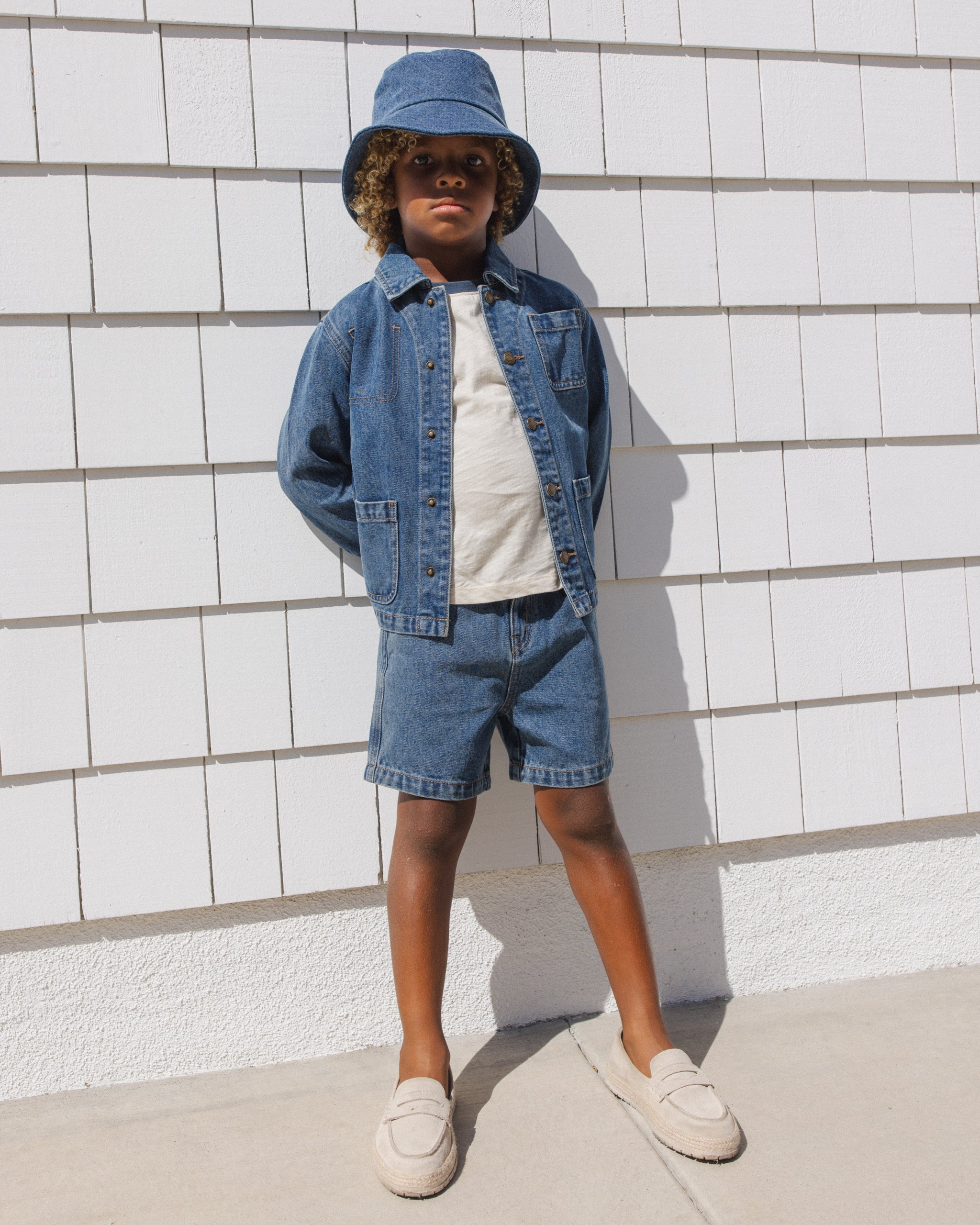 Denim Chore Coat Navy - Rylee + Cru | Kids Clothes | Trendy Baby Clothes | Modern Infant Outfits |