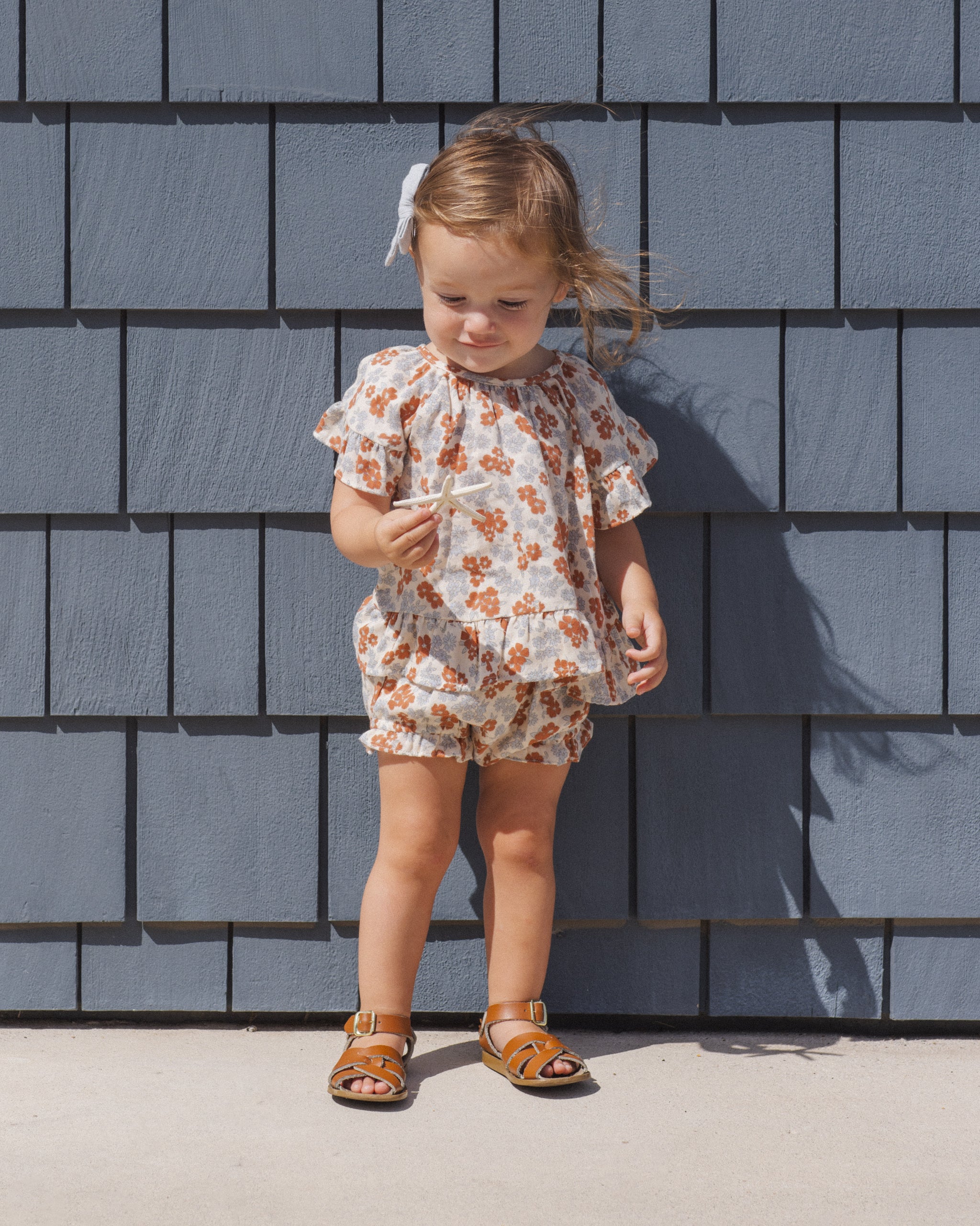 Butterfly Top & Bloomer Set Americana Floral - Rylee + Cru | Kids Clothes | Trendy Baby Clothes | Modern Infant Outfits |