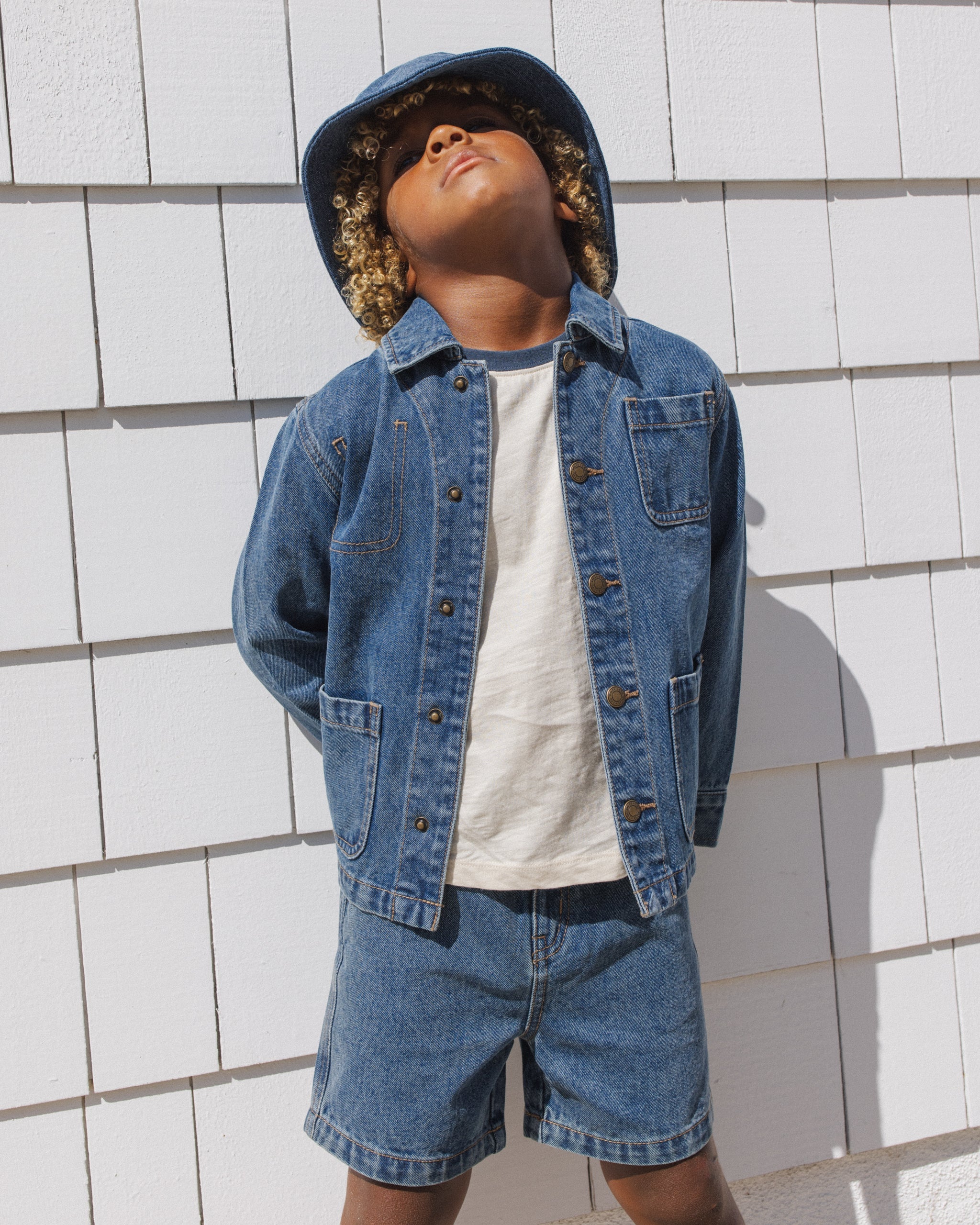 Denim Chore Coat Navy - Rylee + Cru | Kids Clothes | Trendy Baby Clothes | Modern Infant Outfits |