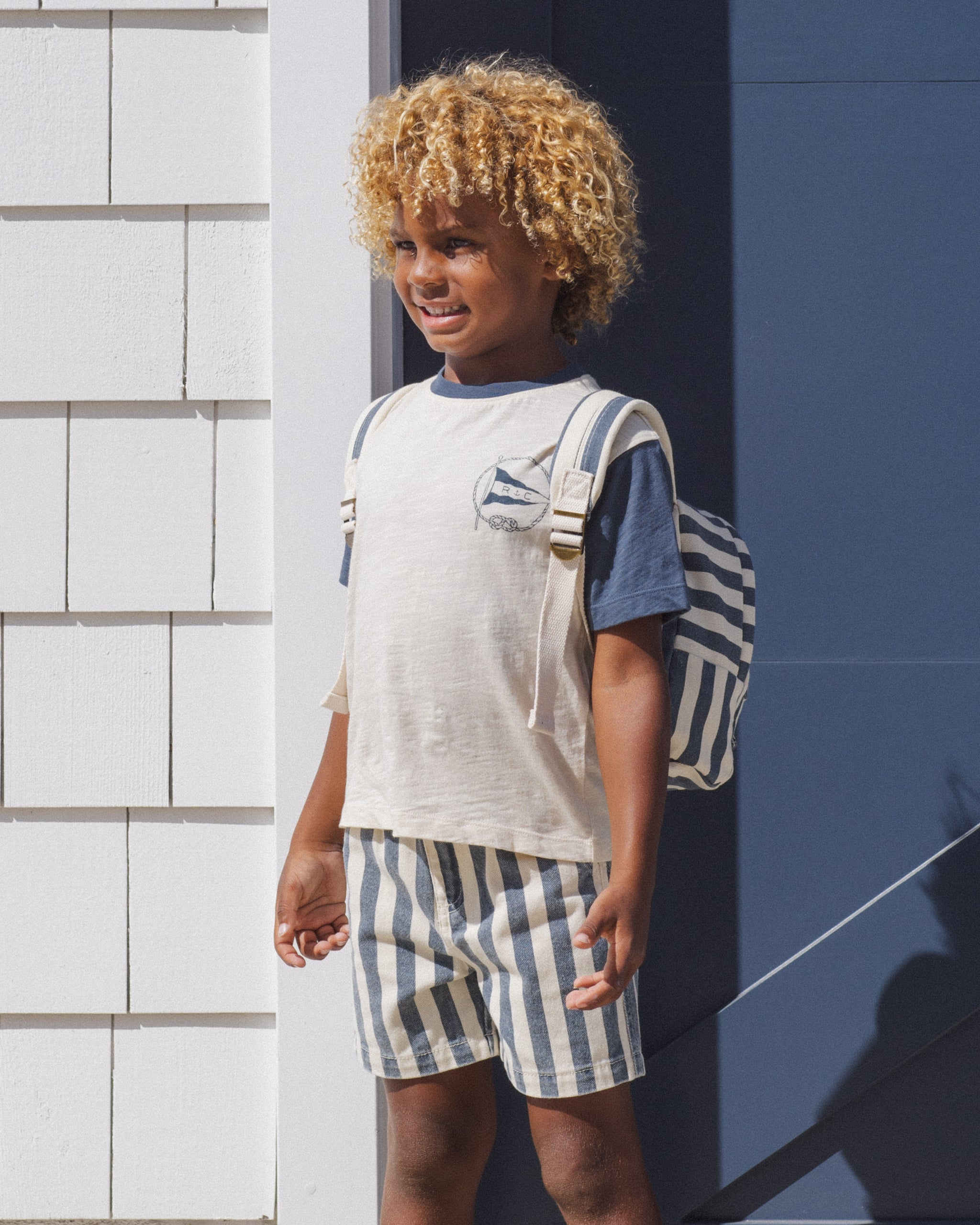 Dawson Short Navy Stripe - Rylee + Cru | Kids Clothes | Trendy Baby Clothes | Modern Infant Outfits |