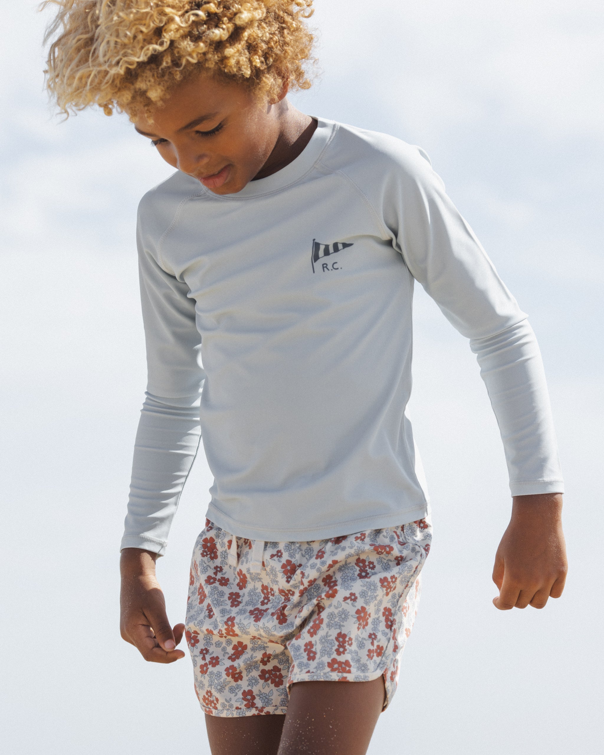 Swim Trunk Americana Floral - Rylee + Cru | Kids Clothes | Trendy Baby Clothes | Modern Infant Outfits |