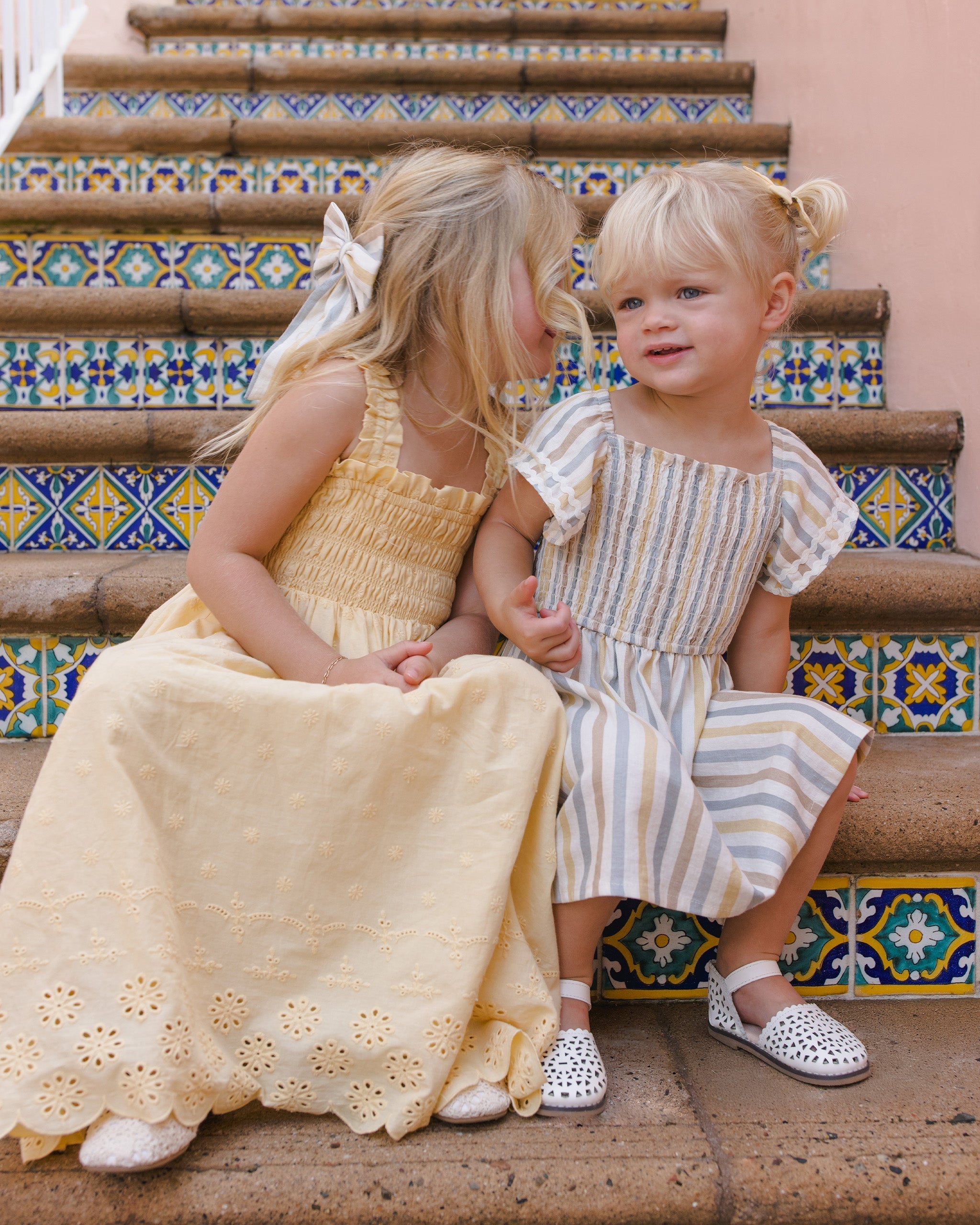 Hanna Dress Lemon - Rylee + Cru | Kids Clothes | Trendy Baby Clothes | Modern Infant Outfits |