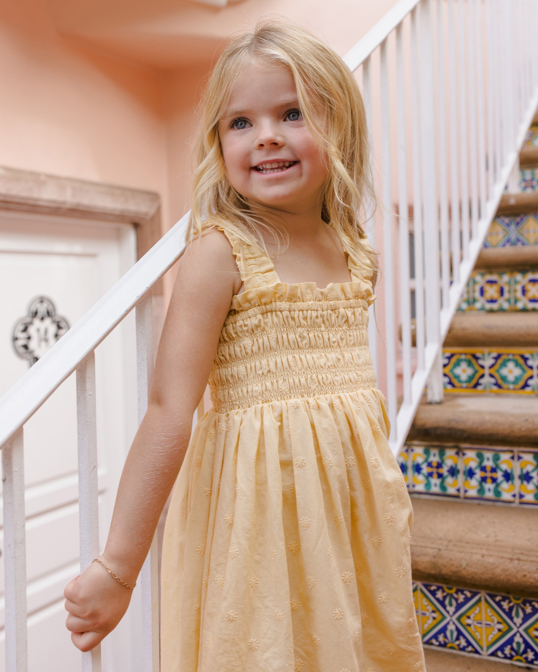 Hanna Dress Lemon - Rylee + Cru | Kids Clothes | Trendy Baby Clothes | Modern Infant Outfits |