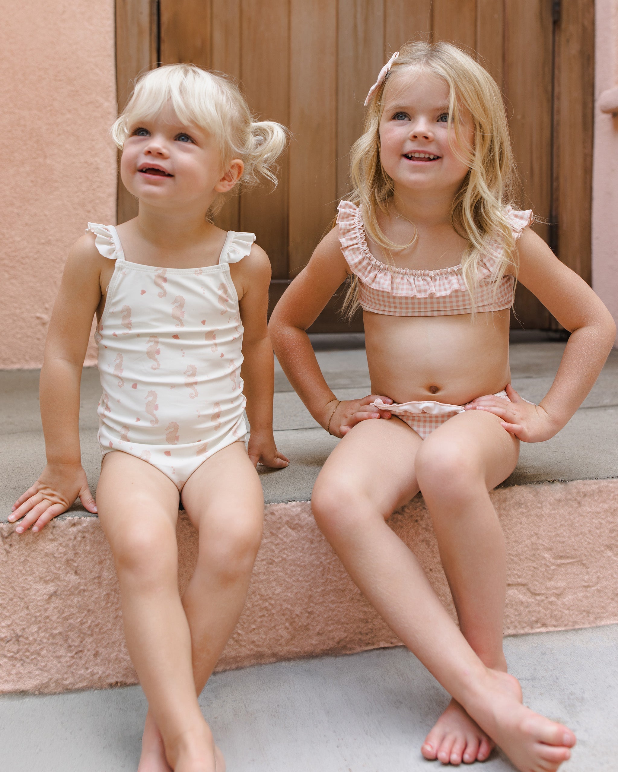 Giana Bikini Petal Gingham - Rylee + Cru | Kids Clothes | Trendy Baby Clothes | Modern Infant Outfits |