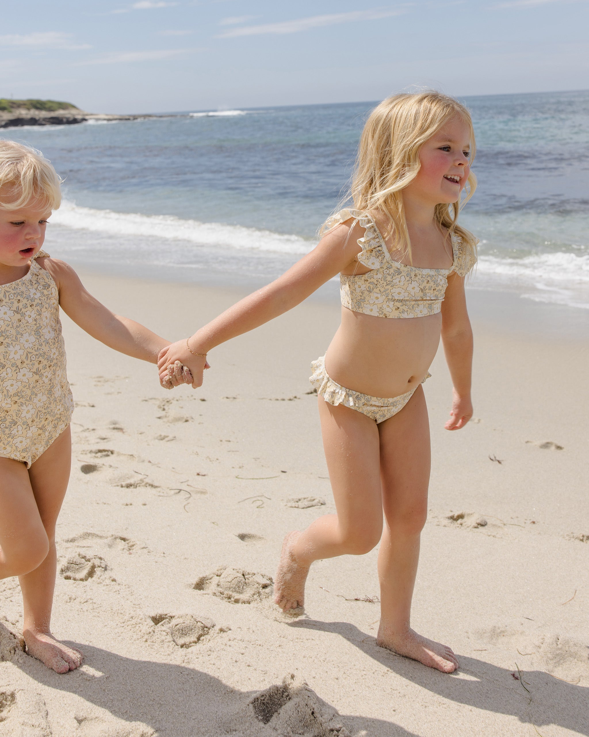 Hanalei Two-Piece Lemon Meadow - Rylee + Cru | Kids Clothes | Trendy Baby Clothes | Modern Infant Outfits |