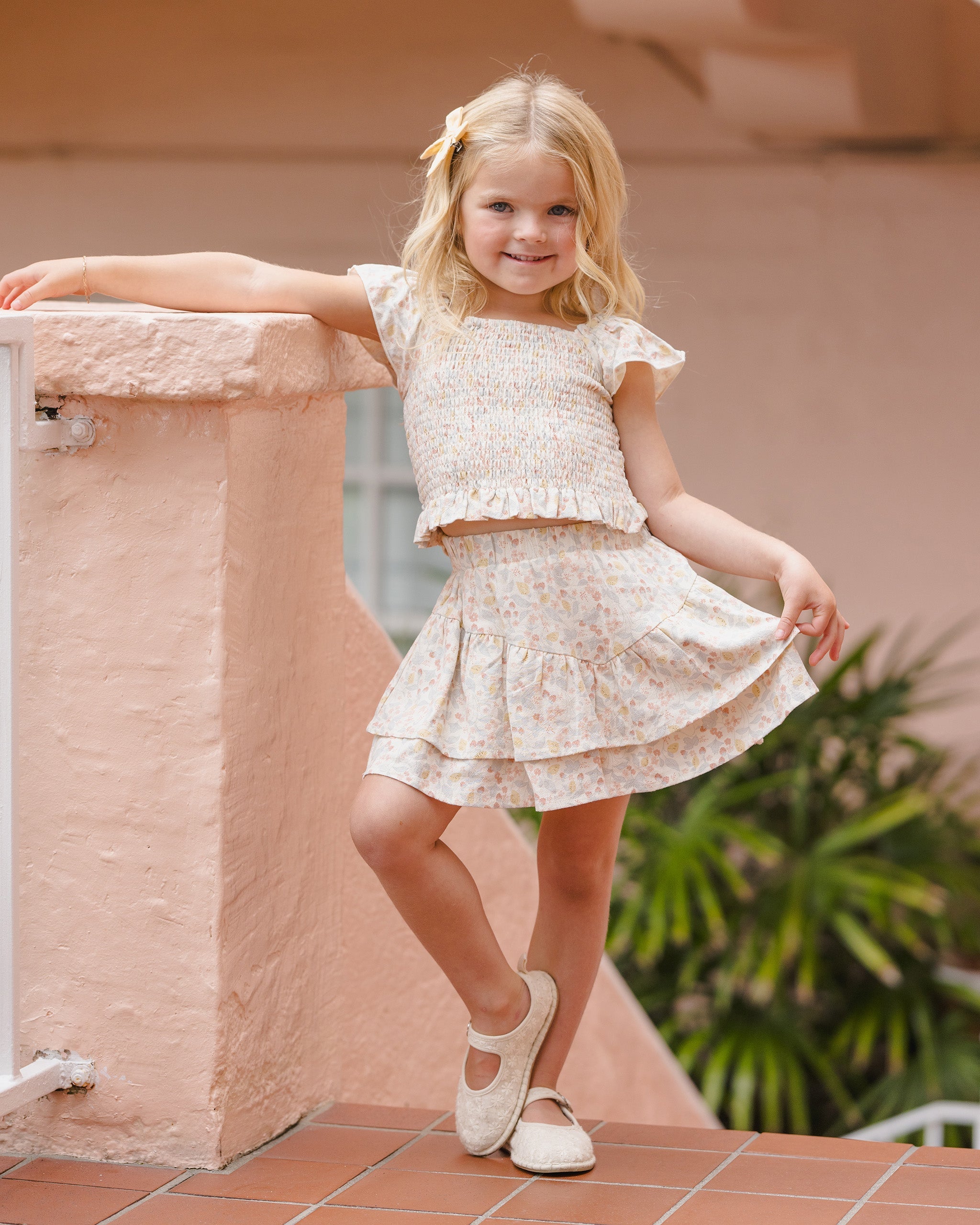 Tiered Mini Skirt Summer Garden - Rylee + Cru | Kids Clothes | Trendy Baby Clothes | Modern Infant Outfits |