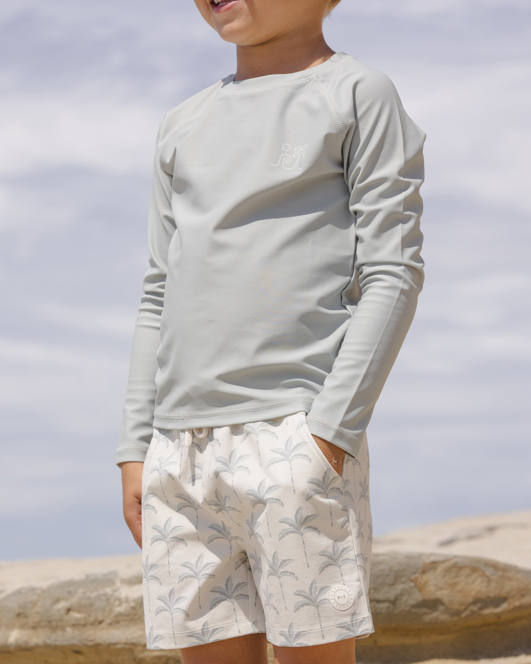 Boardshort Palm Trees - Rylee + Cru | Kids Clothes | Trendy Baby Clothes | Modern Infant Outfits |