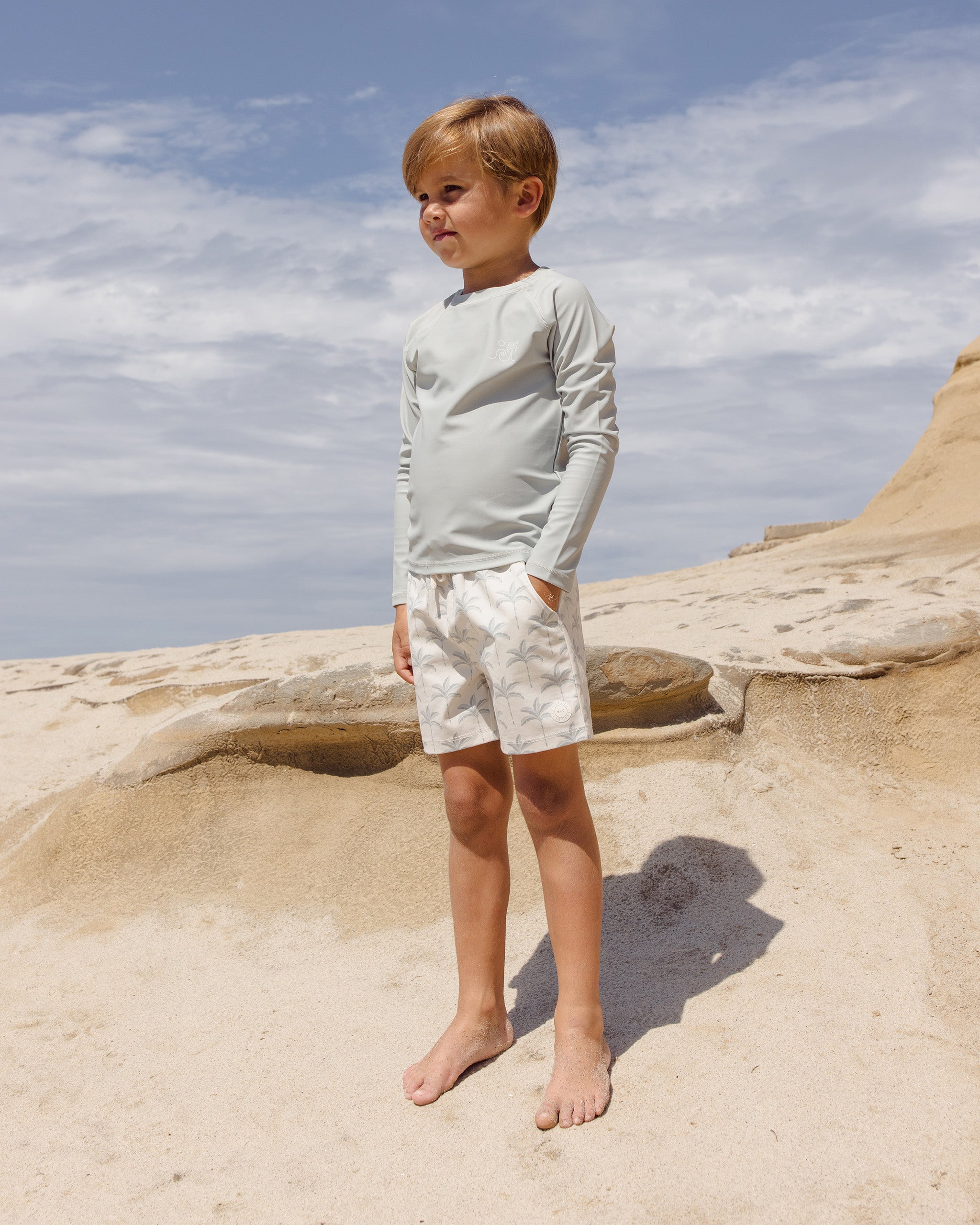 Boardshort Palm Trees - Rylee + Cru | Kids Clothes | Trendy Baby Clothes | Modern Infant Outfits |