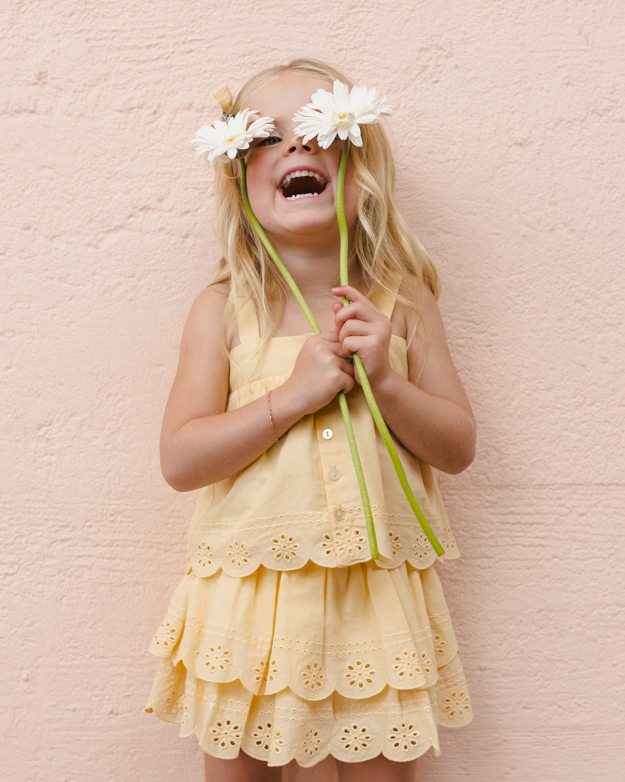 Rose Mini Skirt Lemon - Rylee + Cru | Kids Clothes | Trendy Baby Clothes | Modern Infant Outfits |
