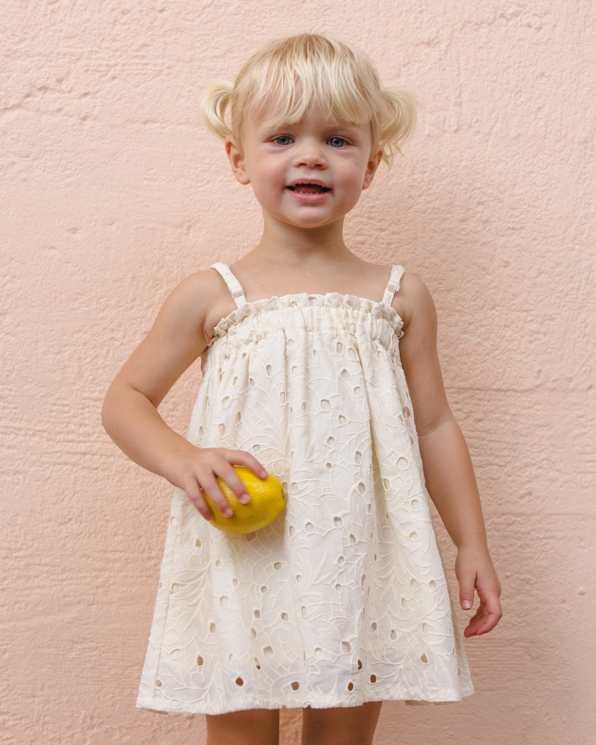 Sahara Mini Dress Ivory - Rylee + Cru | Kids Clothes | Trendy Baby Clothes | Modern Infant Outfits |