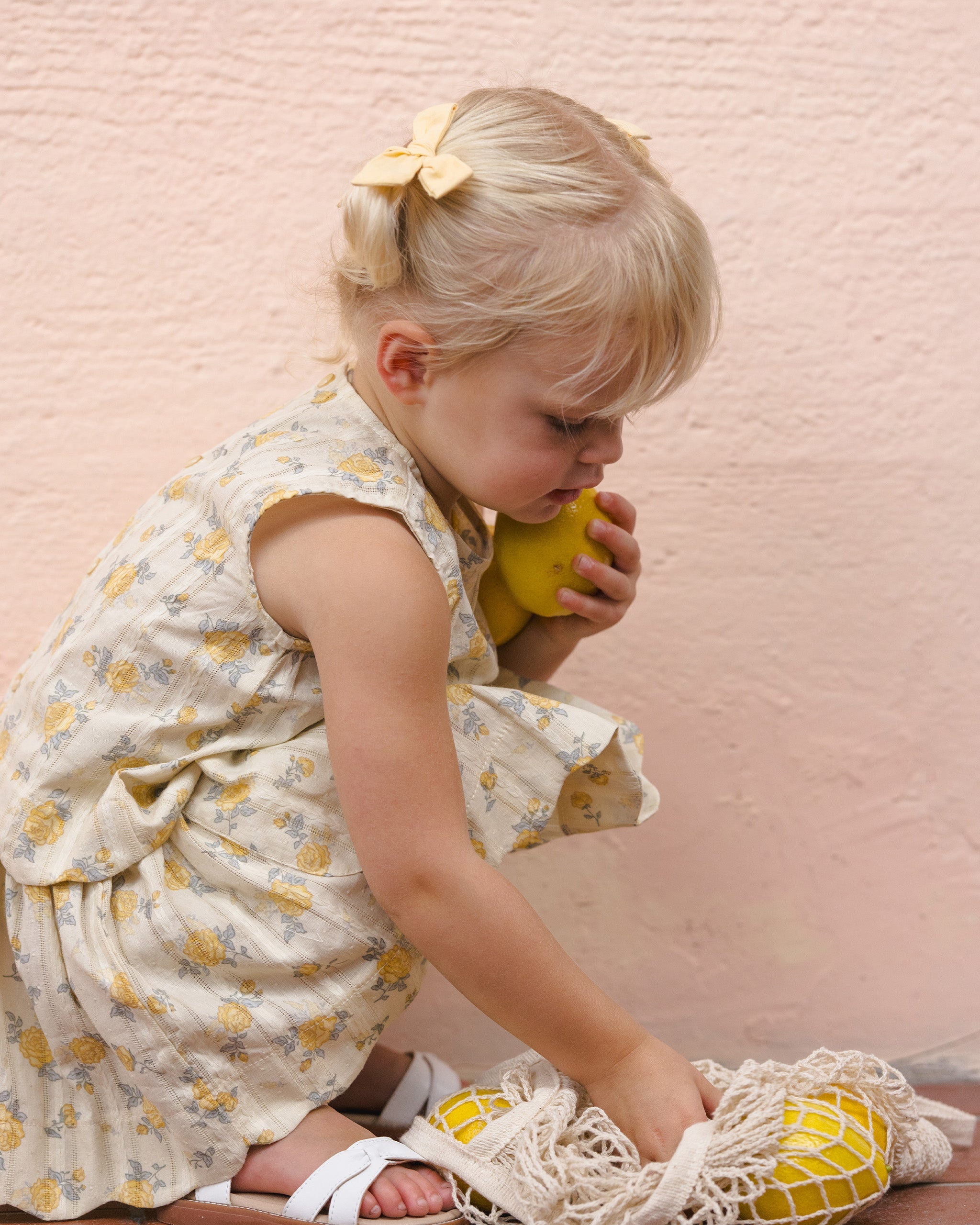 Bows, Set Of 2 Lemon - Rylee + Cru | Kids Clothes | Trendy Baby Clothes | Modern Infant Outfits |