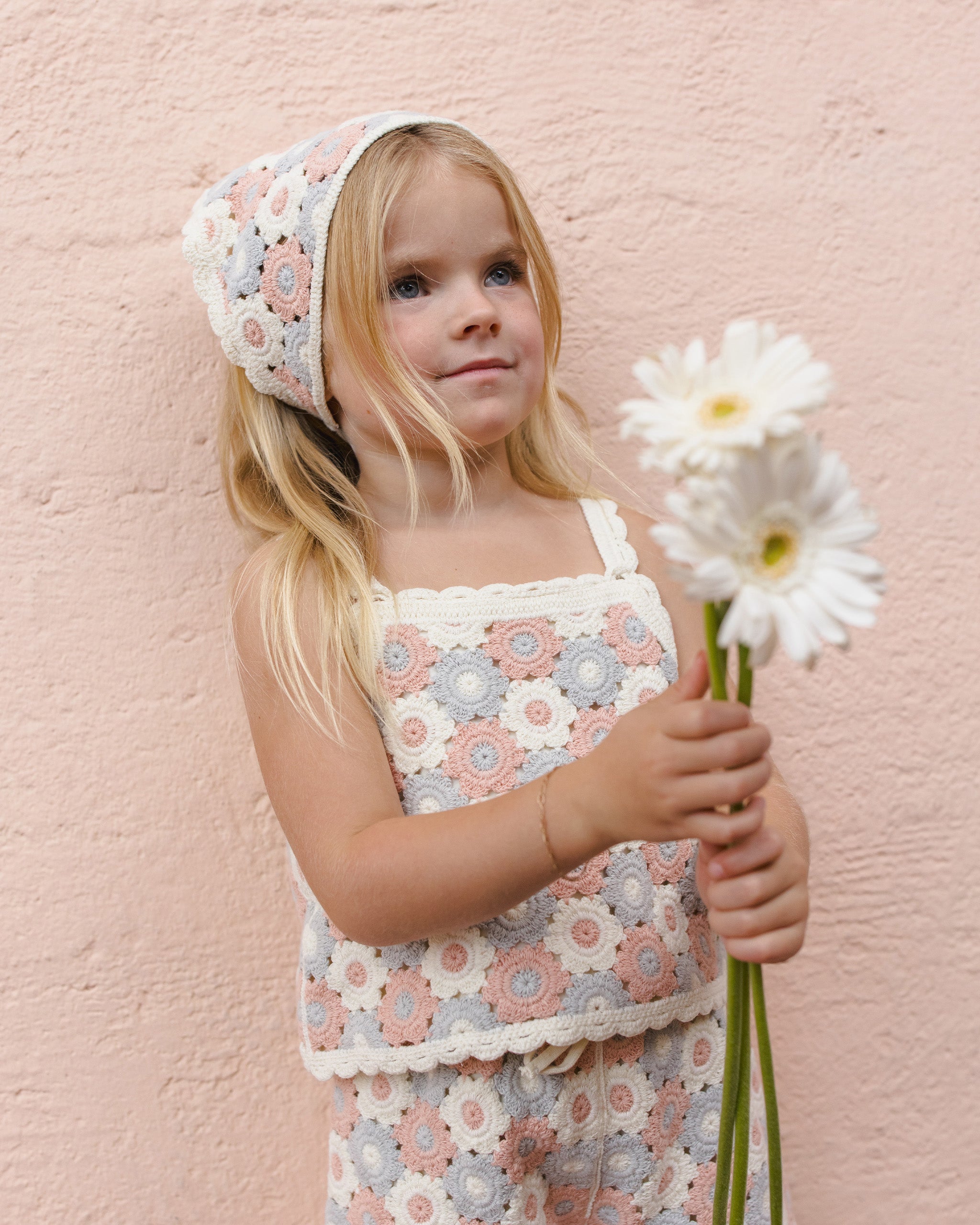 Lili Knit Set Blue, Light Pink, Ivory - Rylee + Cru | Kids Clothes | Trendy Baby Clothes | Modern Infant Outfits |