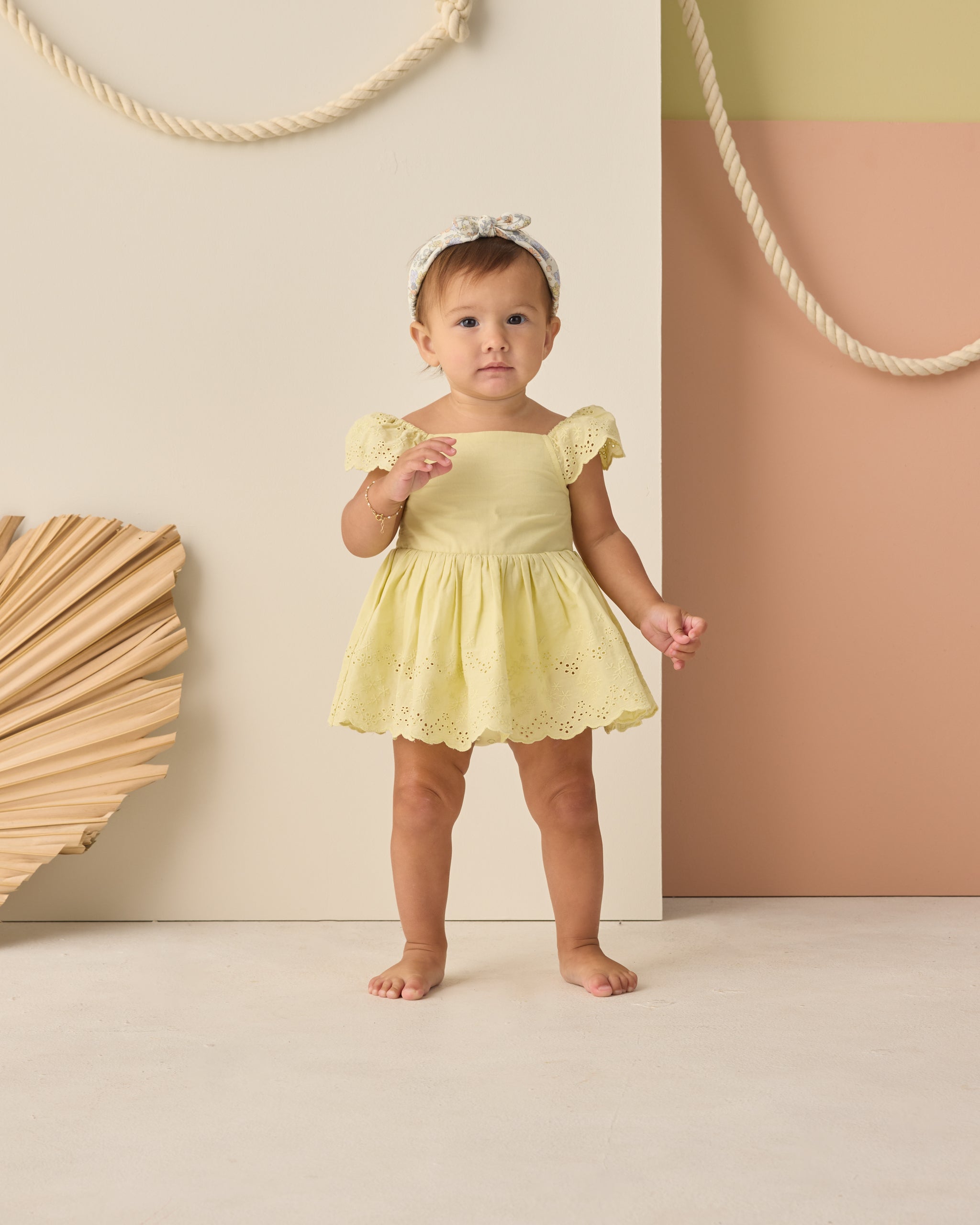 Remi Romper Citron - Rylee + Cru | Kids Clothes | Trendy Baby Clothes | Modern Infant Outfits |