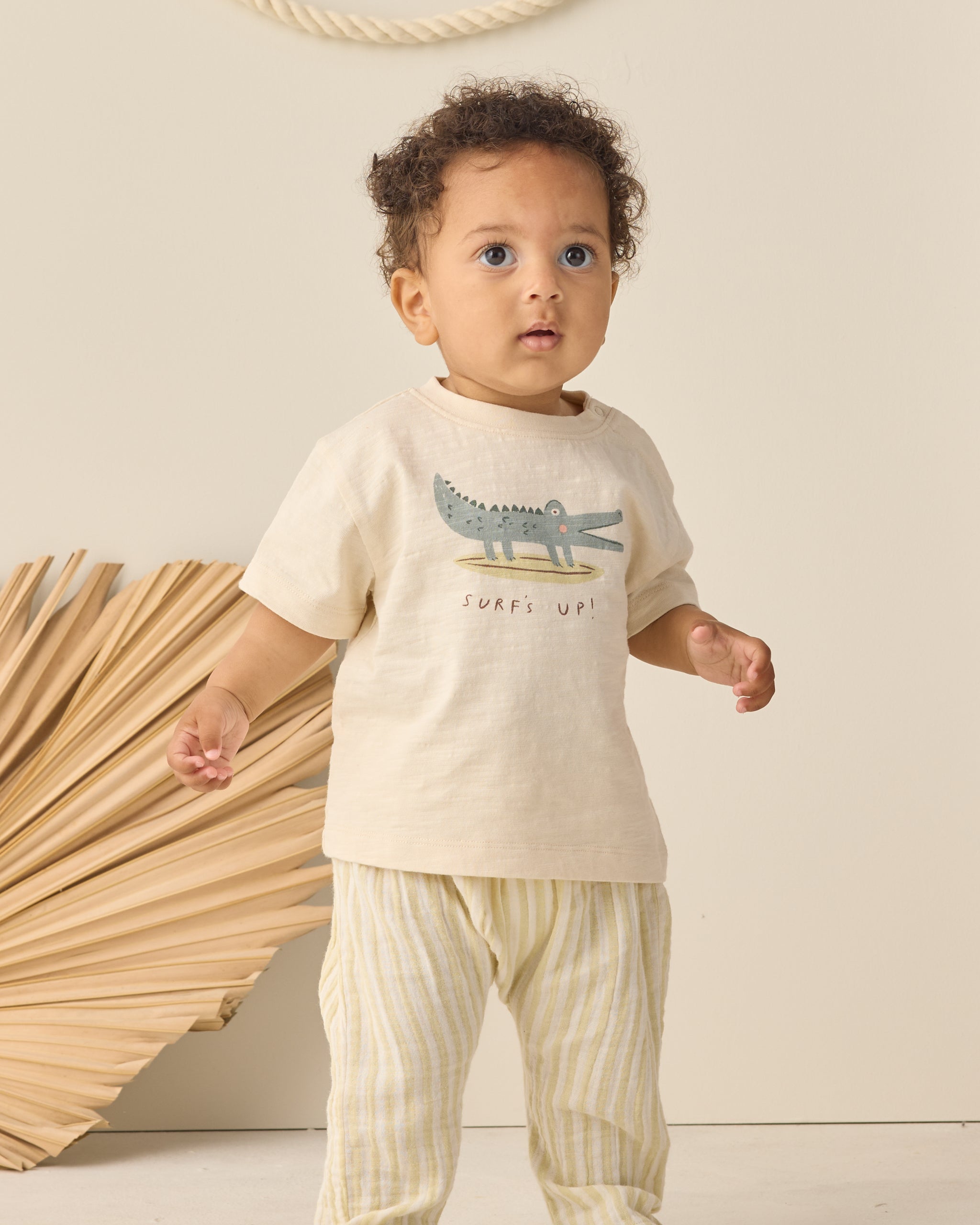 Rowan Pant Citron Stripe - Rylee + Cru | Kids Clothes | Trendy Baby Clothes | Modern Infant Outfits |