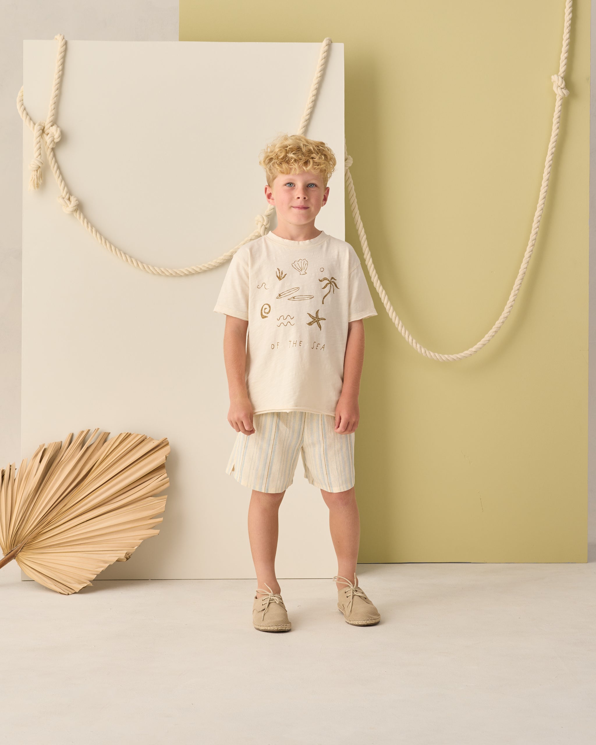 Raw Edge Tee Of The Sea - Rylee + Cru | Kids Clothes | Trendy Baby Clothes | Modern Infant Outfits |