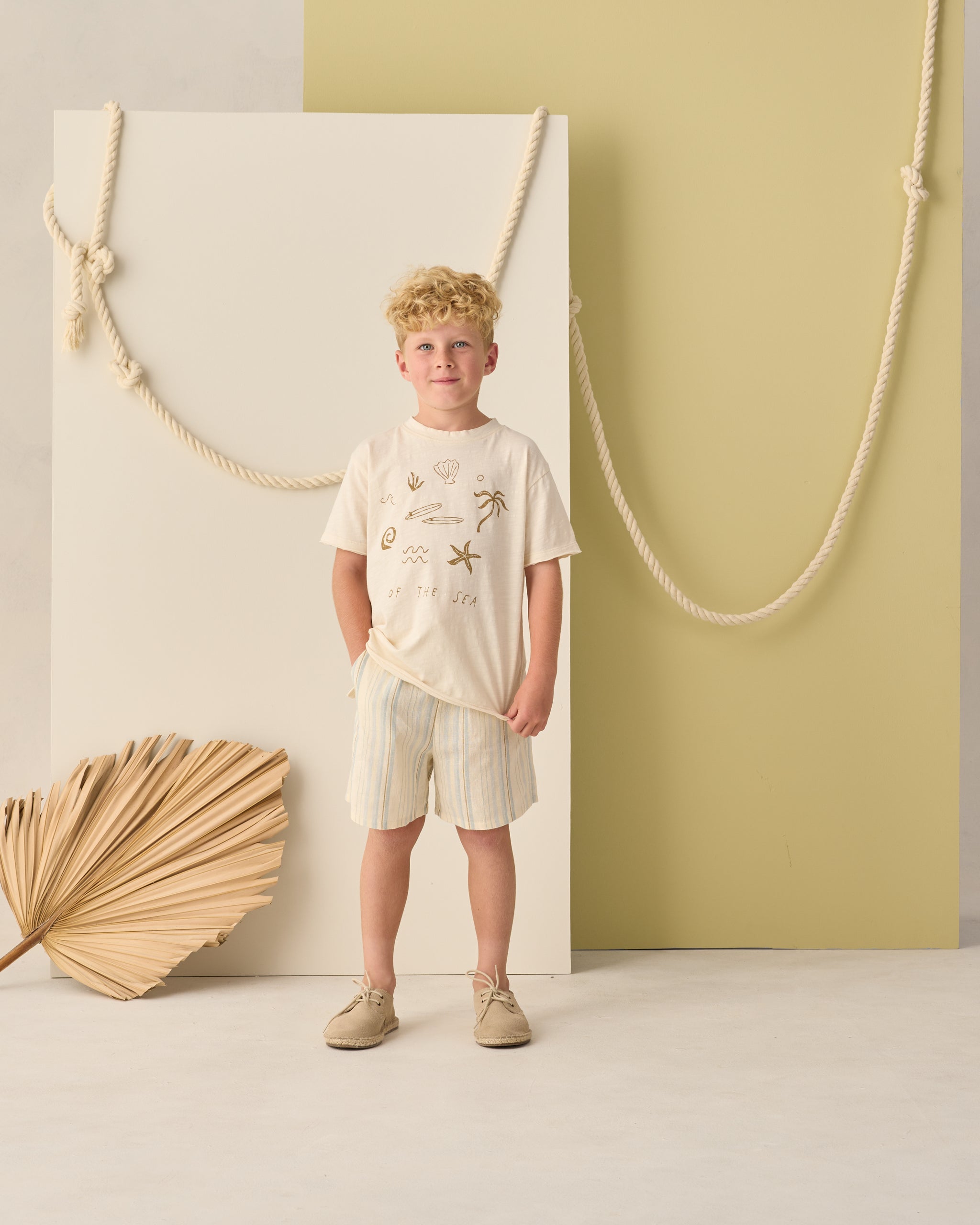 Raw Edge Tee Of The Sea - Rylee + Cru | Kids Clothes | Trendy Baby Clothes | Modern Infant Outfits |