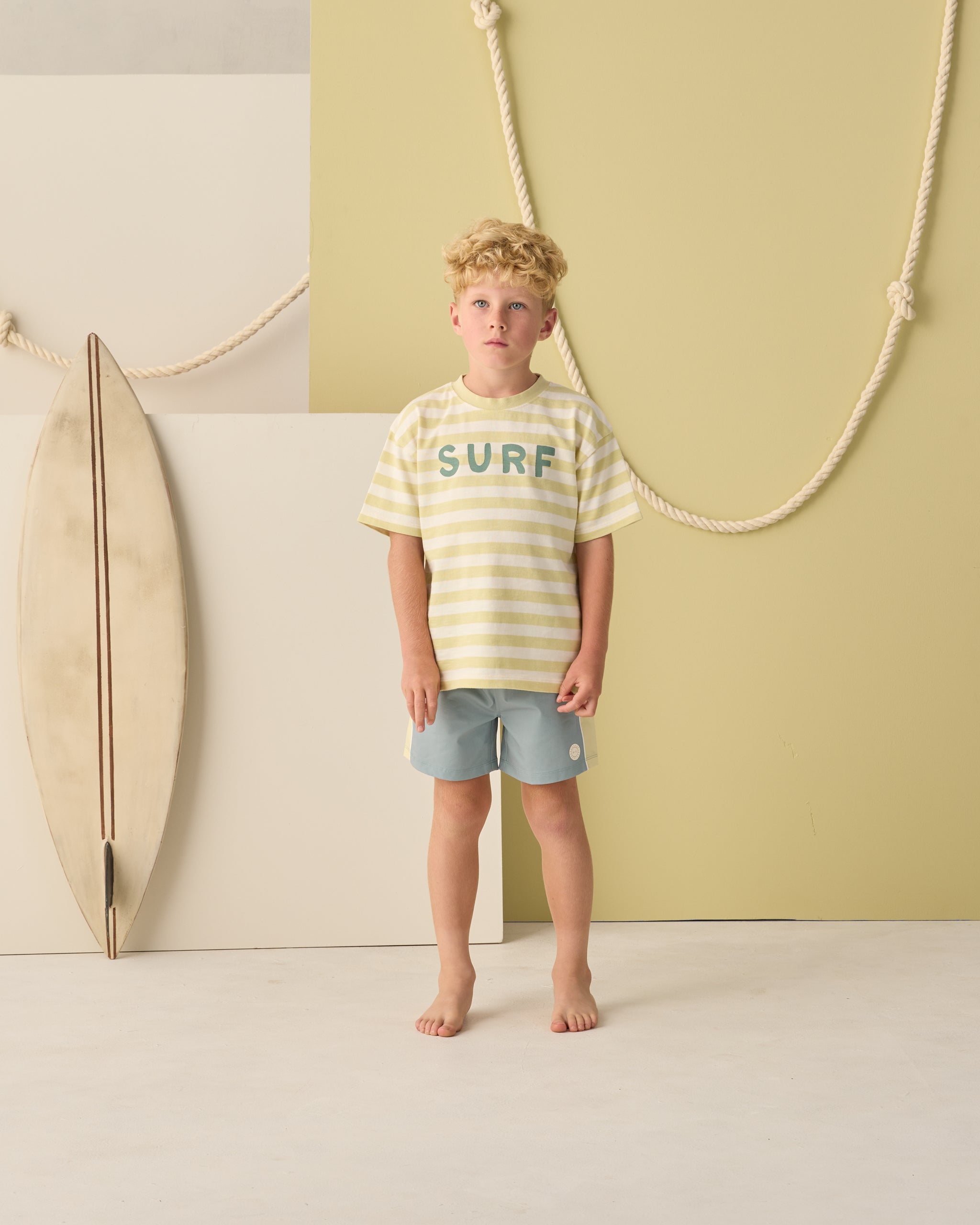 Paneled Boardshort Sea Green - Rylee + Cru | Kids Clothes | Trendy Baby Clothes | Modern Infant Outfits |