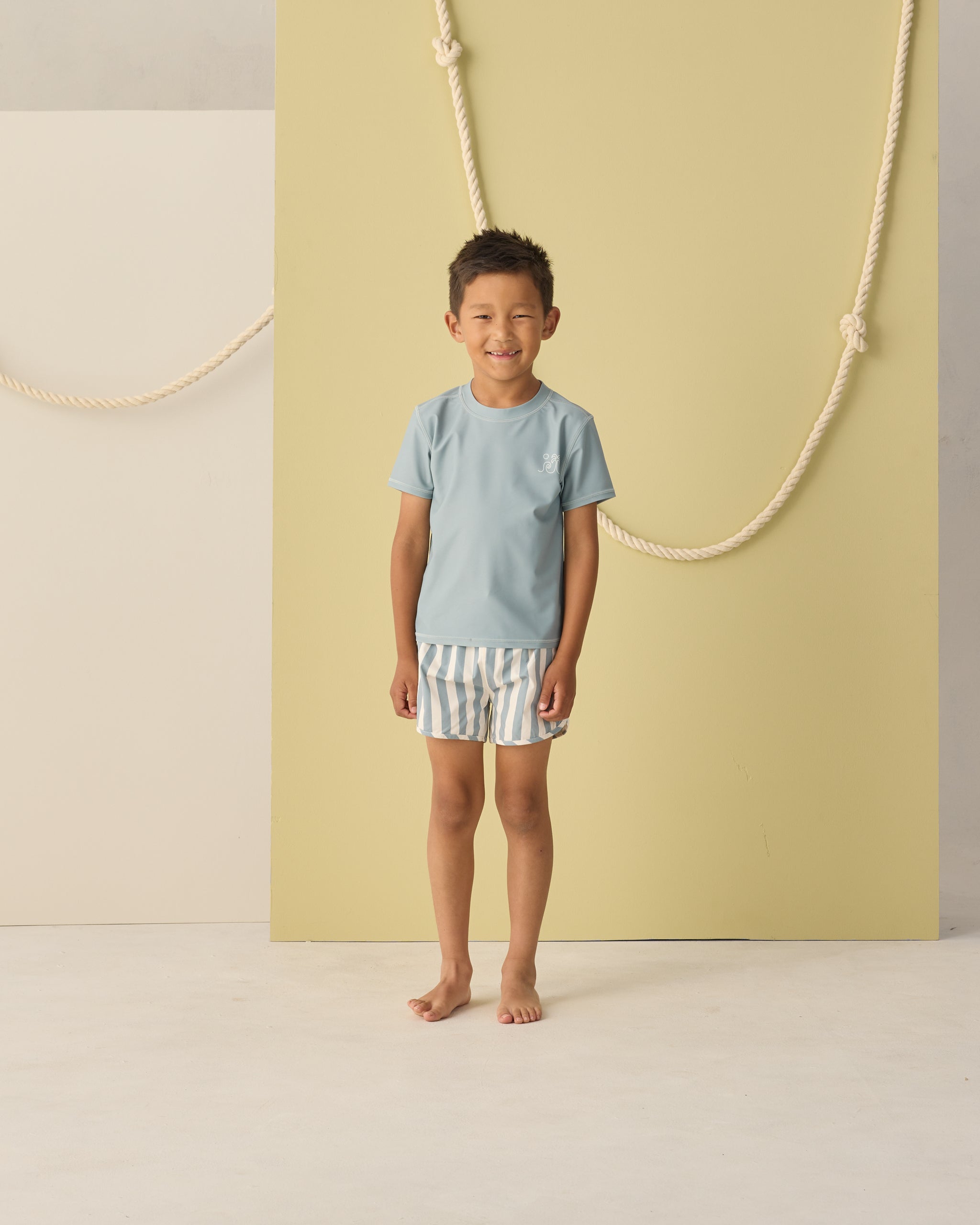 Swim Trunk Green Stripe - Rylee + Cru | Kids Clothes | Trendy Baby Clothes | Modern Infant Outfits |