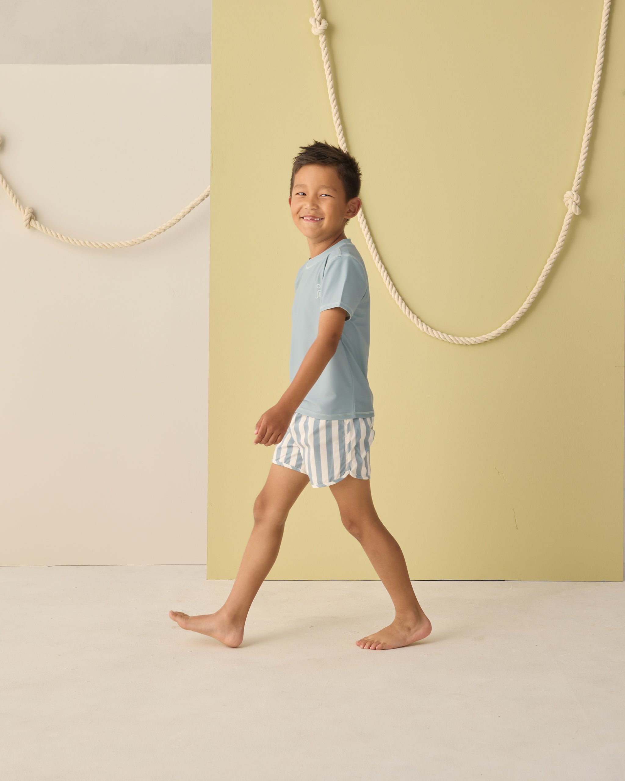 Swim Trunk Green Stripe - Rylee + Cru | Kids Clothes | Trendy Baby Clothes | Modern Infant Outfits |