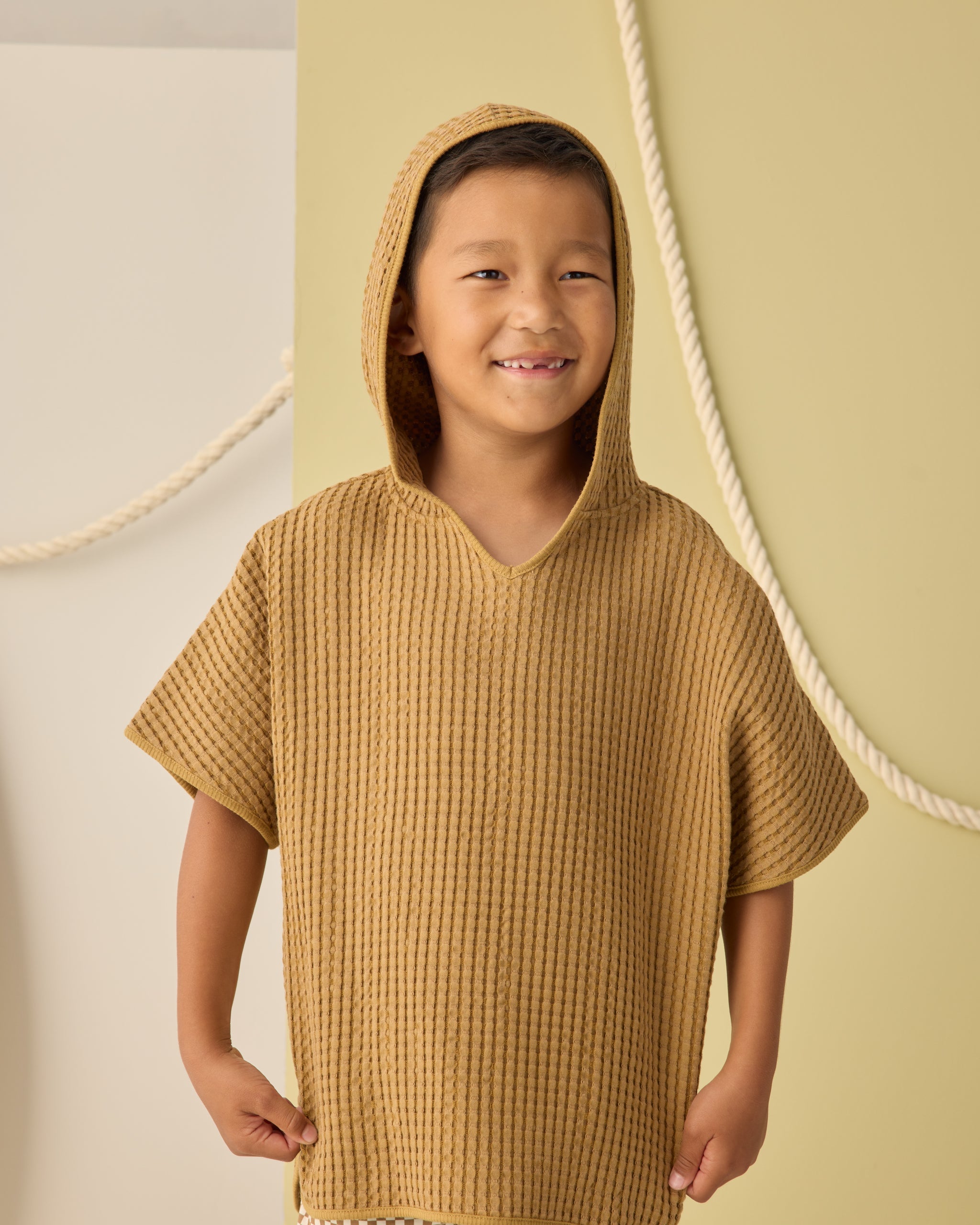 Beach Poncho Ocre - Rylee + Cru | Kids Clothes | Trendy Baby Clothes | Modern Infant Outfits |