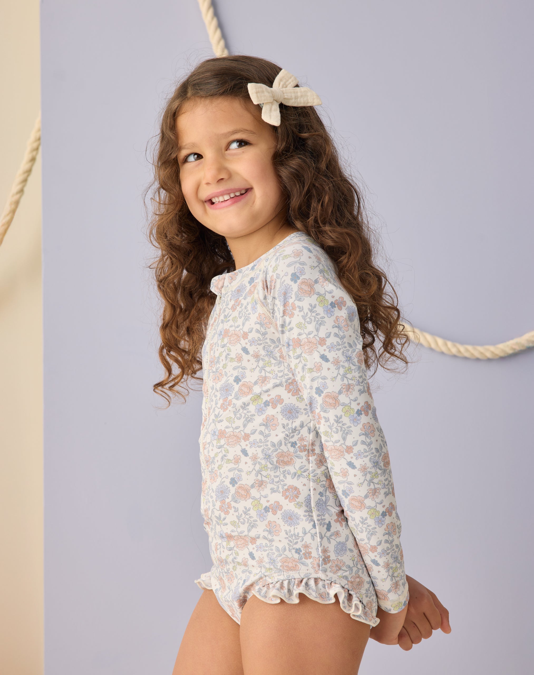 Rashguard One-Piece Bloom - Rylee + Cru | Kids Clothes | Trendy Baby Clothes | Modern Infant Outfits |