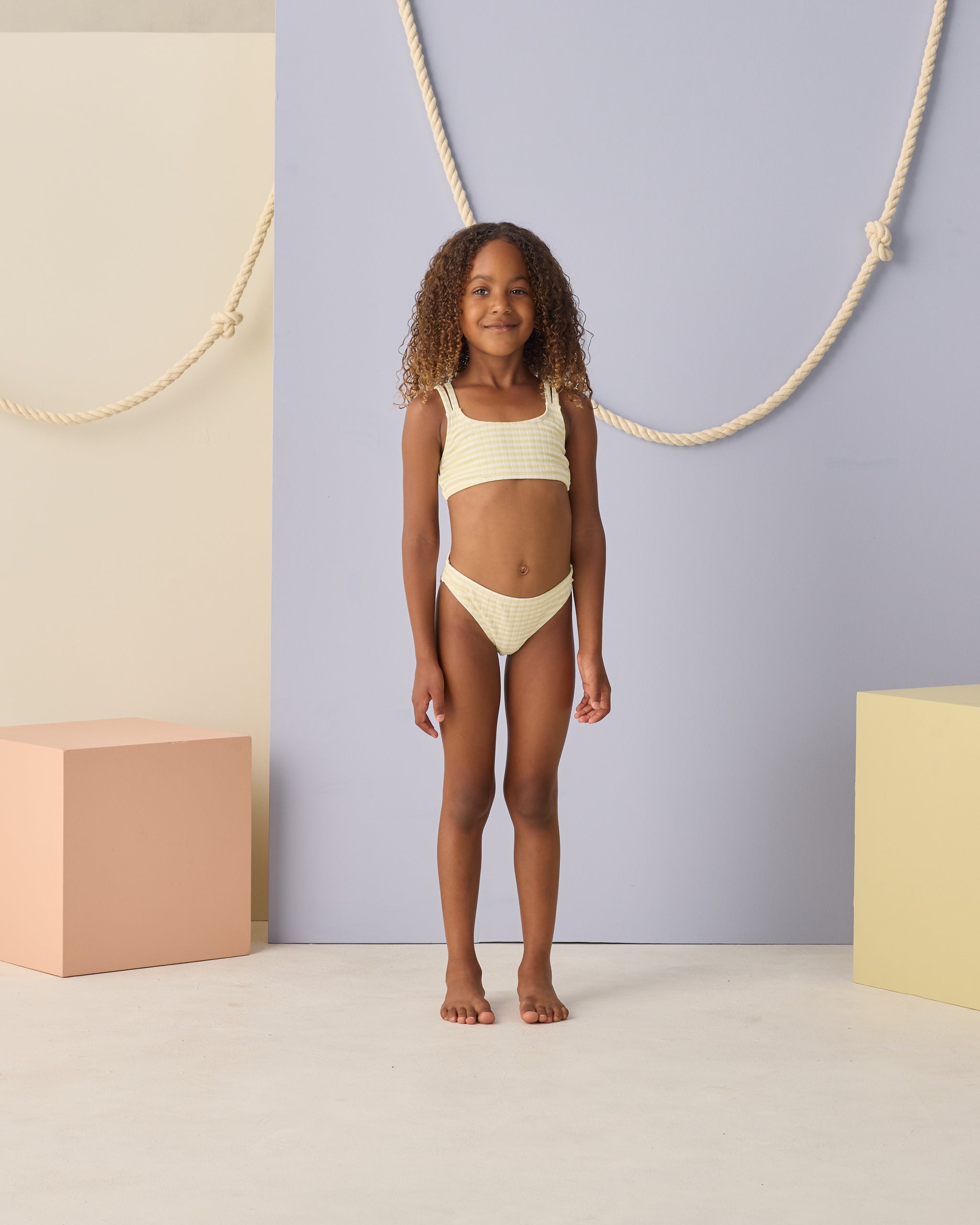 Maris Bikini Citron Stripe - Rylee + Cru | Kids Clothes | Trendy Baby Clothes | Modern Infant Outfits |
