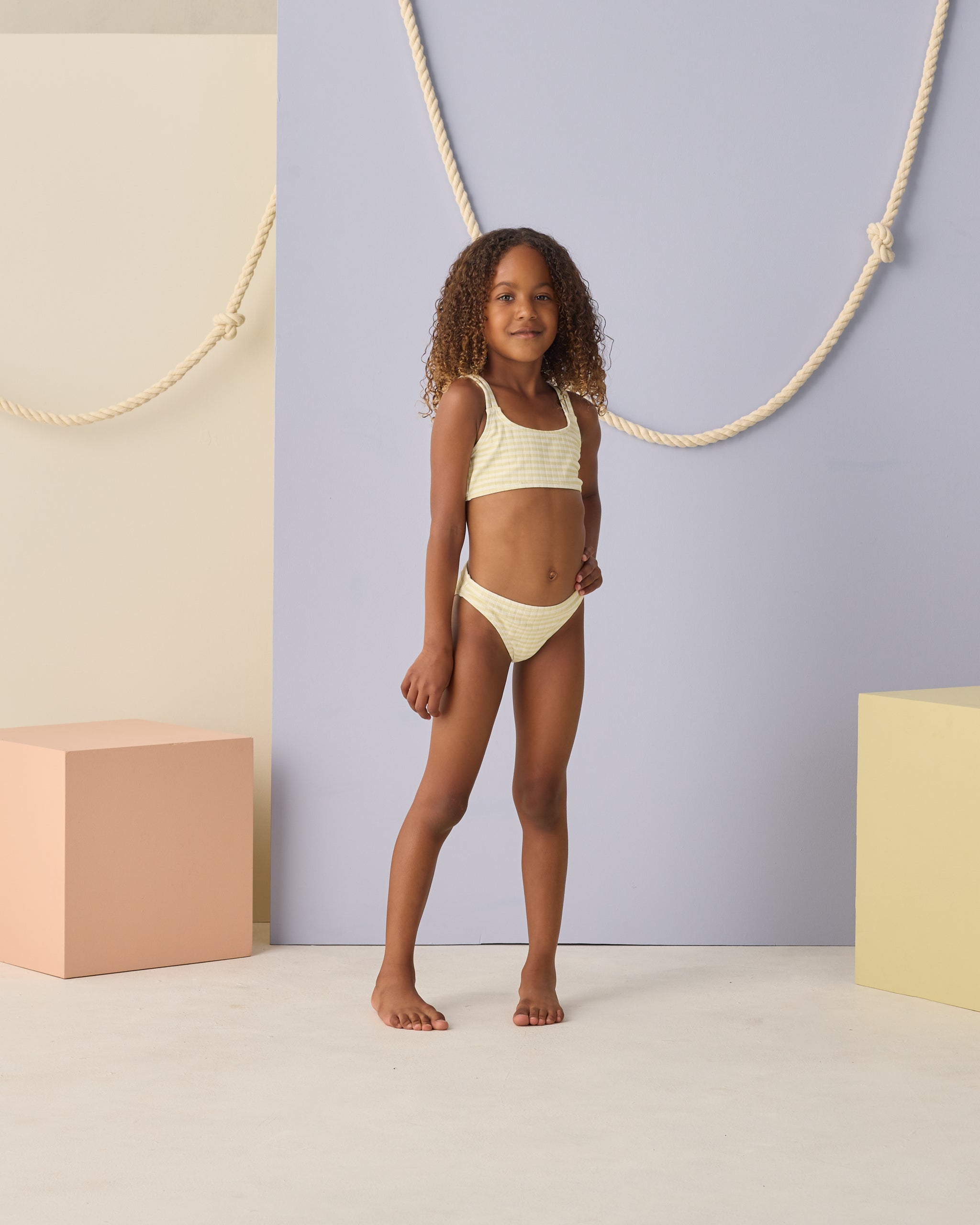 Maris Bikini Citron Stripe - Rylee + Cru | Kids Clothes | Trendy Baby Clothes | Modern Infant Outfits |