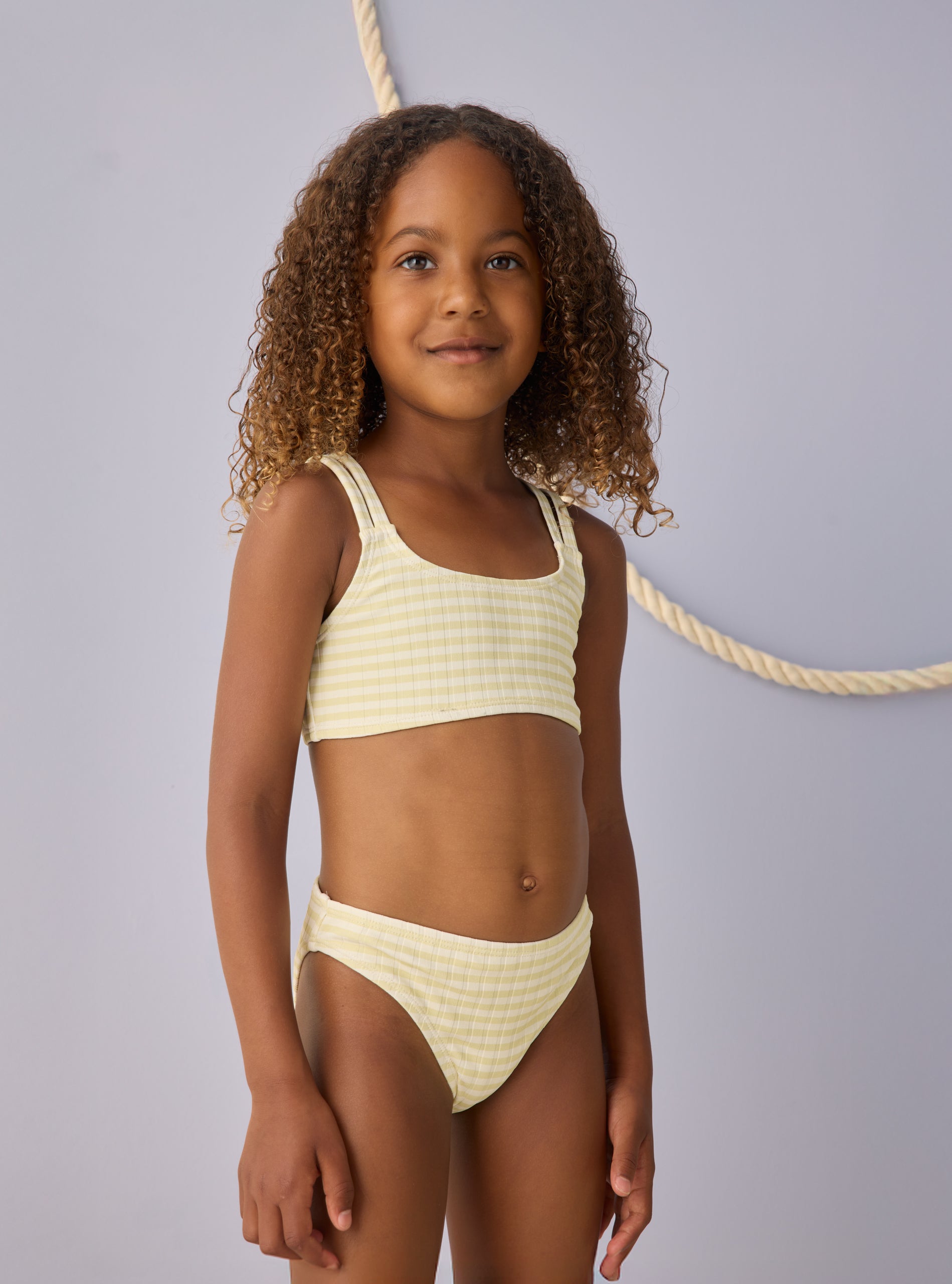 Maris Bikini Citron Stripe - Rylee + Cru | Kids Clothes | Trendy Baby Clothes | Modern Infant Outfits |