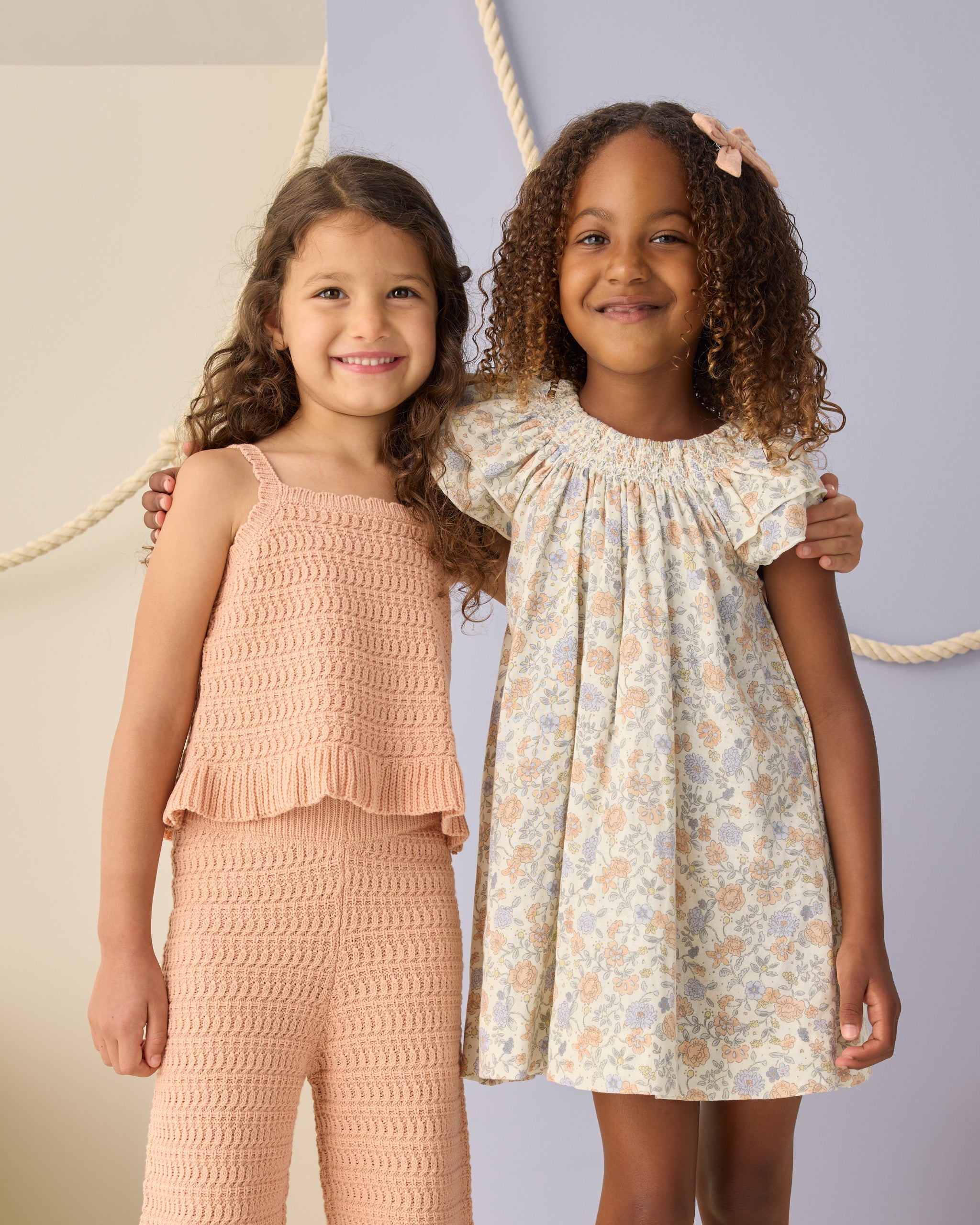 Mari Knit Set Melon - Rylee + Cru | Kids Clothes | Trendy Baby Clothes | Modern Infant Outfits |