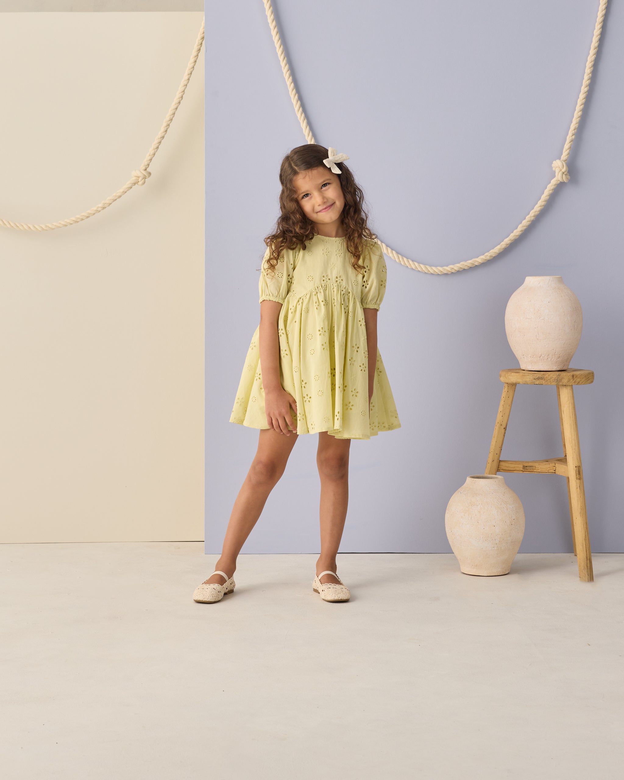 Rose Dress Citron - Rylee + Cru | Kids Clothes | Trendy Baby Clothes | Modern Infant Outfits |