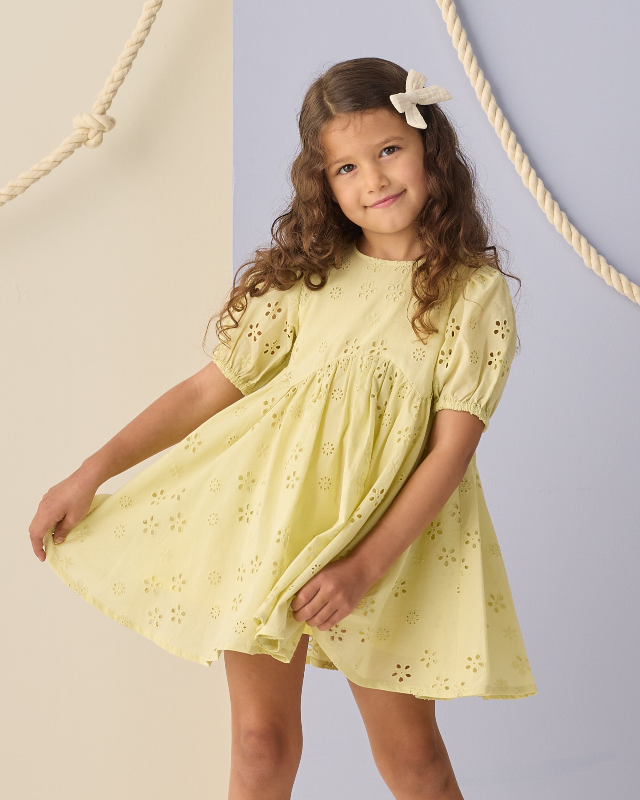 Rose Dress Citron - Rylee + Cru | Kids Clothes | Trendy Baby Clothes | Modern Infant Outfits |