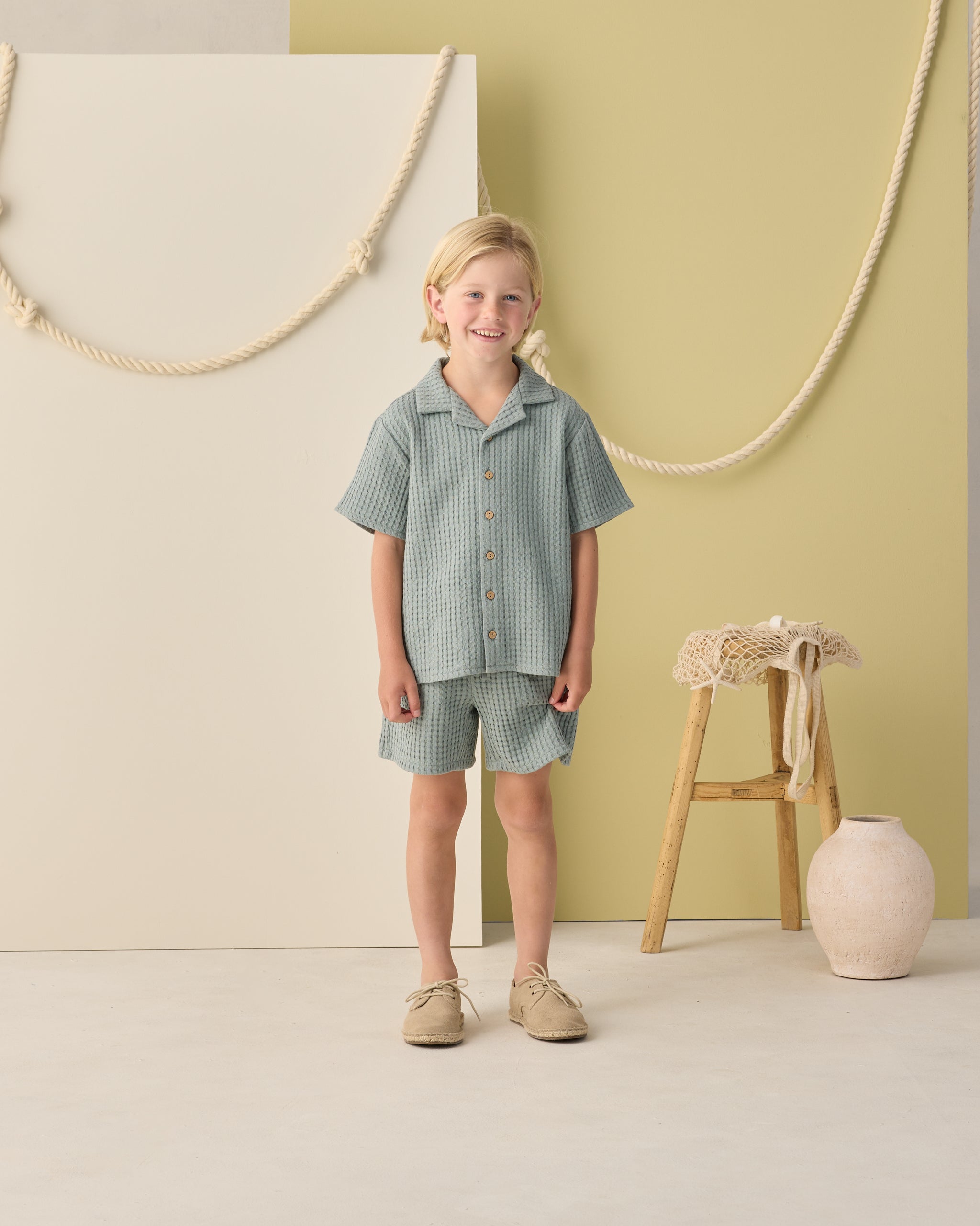 Relaxed Short Sea Green - Rylee + Cru | Kids Clothes | Trendy Baby Clothes | Modern Infant Outfits |