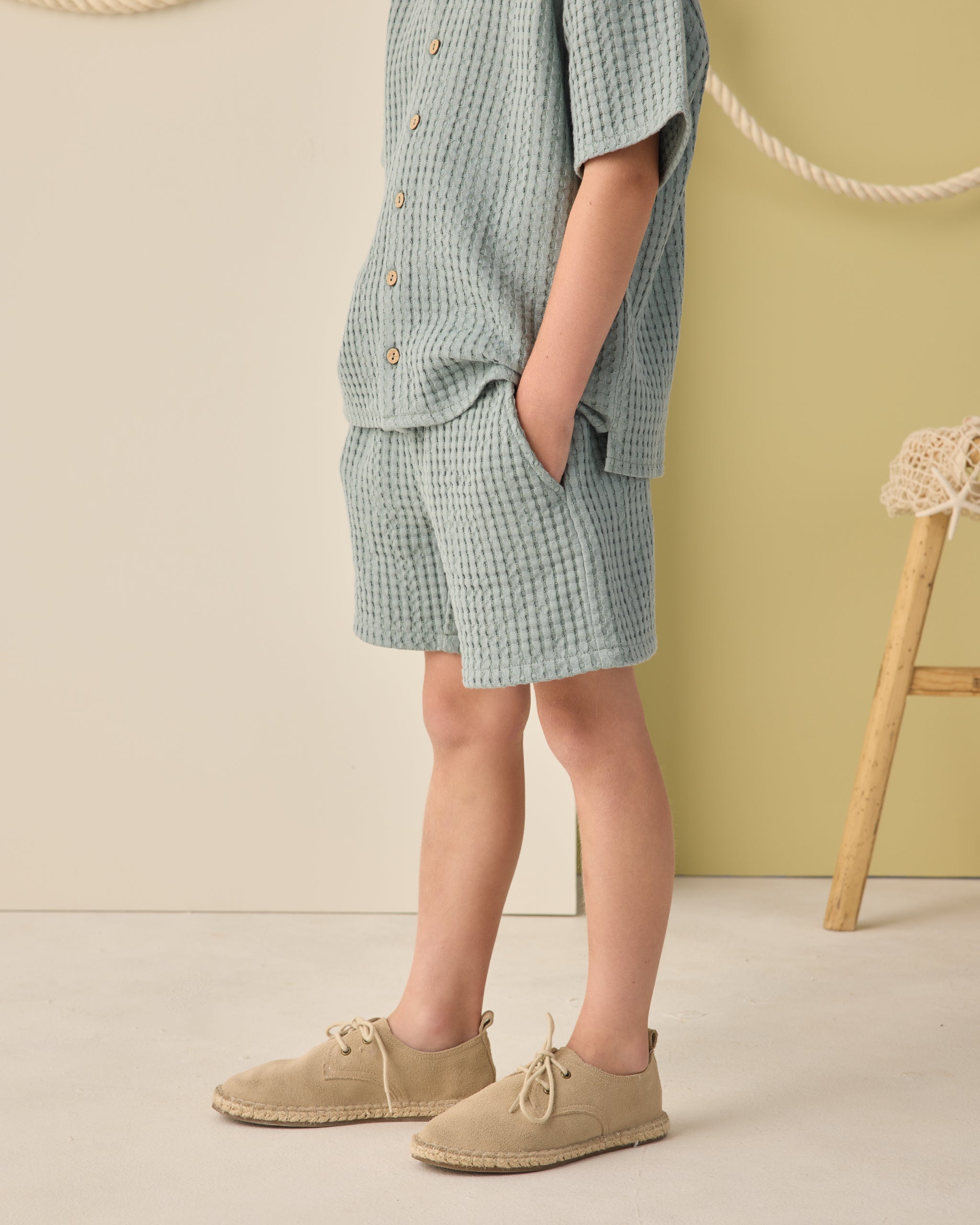 Relaxed Short Sea Green - Rylee + Cru | Kids Clothes | Trendy Baby Clothes | Modern Infant Outfits |