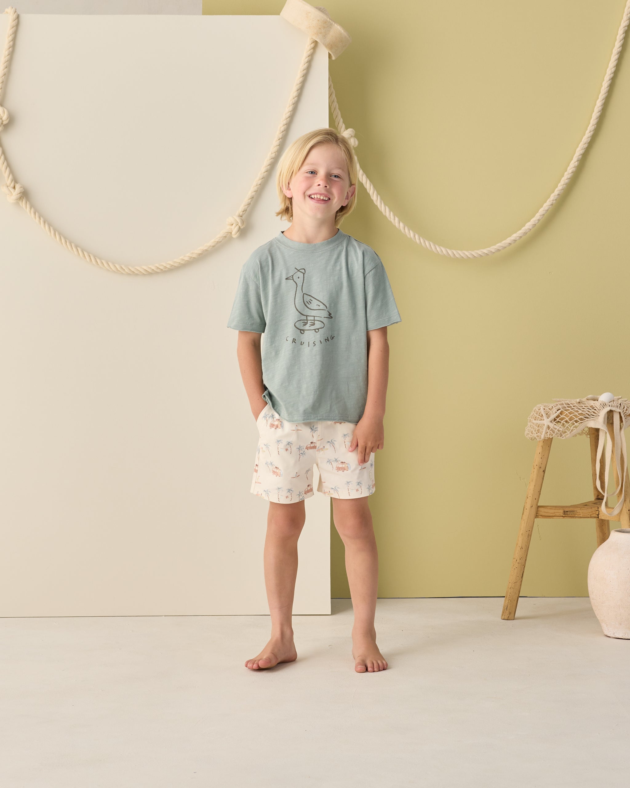 Boardshort Surf Town - Rylee + Cru | Kids Clothes | Trendy Baby Clothes | Modern Infant Outfits |