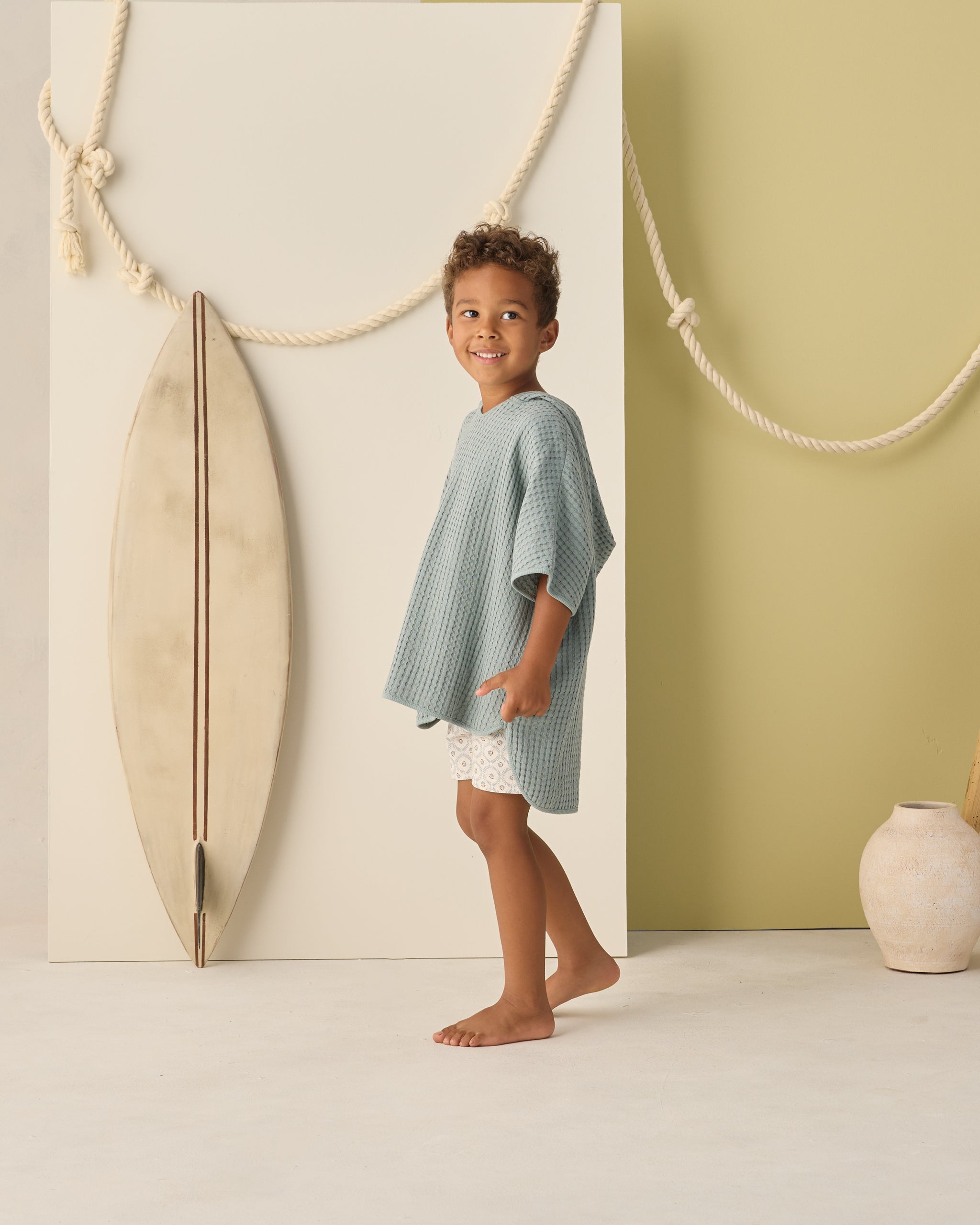 Beach Poncho Sea Green - Rylee + Cru | Kids Clothes | Trendy Baby Clothes | Modern Infant Outfits |