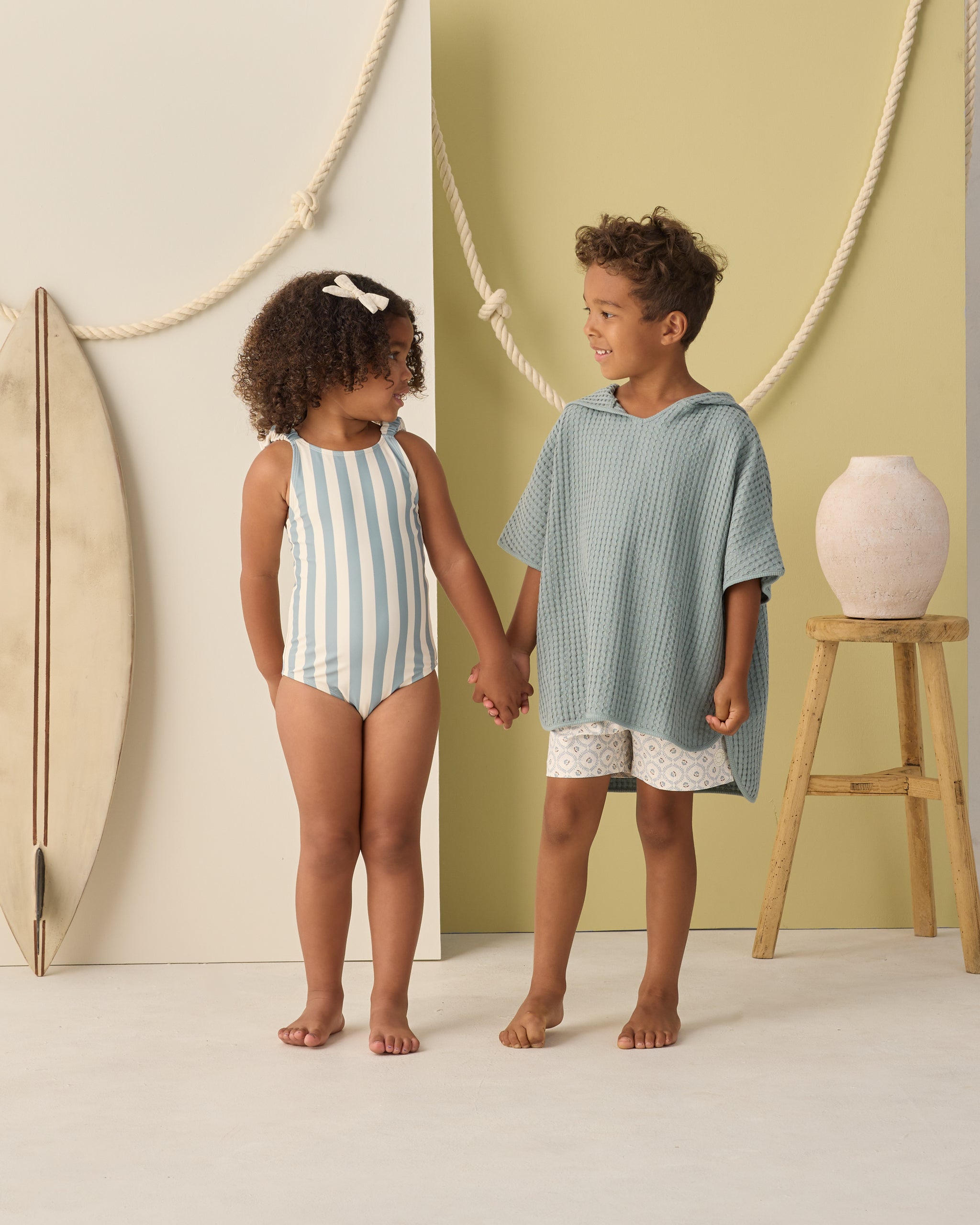 Boardshort Green Fleur - Rylee + Cru | Kids Clothes | Trendy Baby Clothes | Modern Infant Outfits |