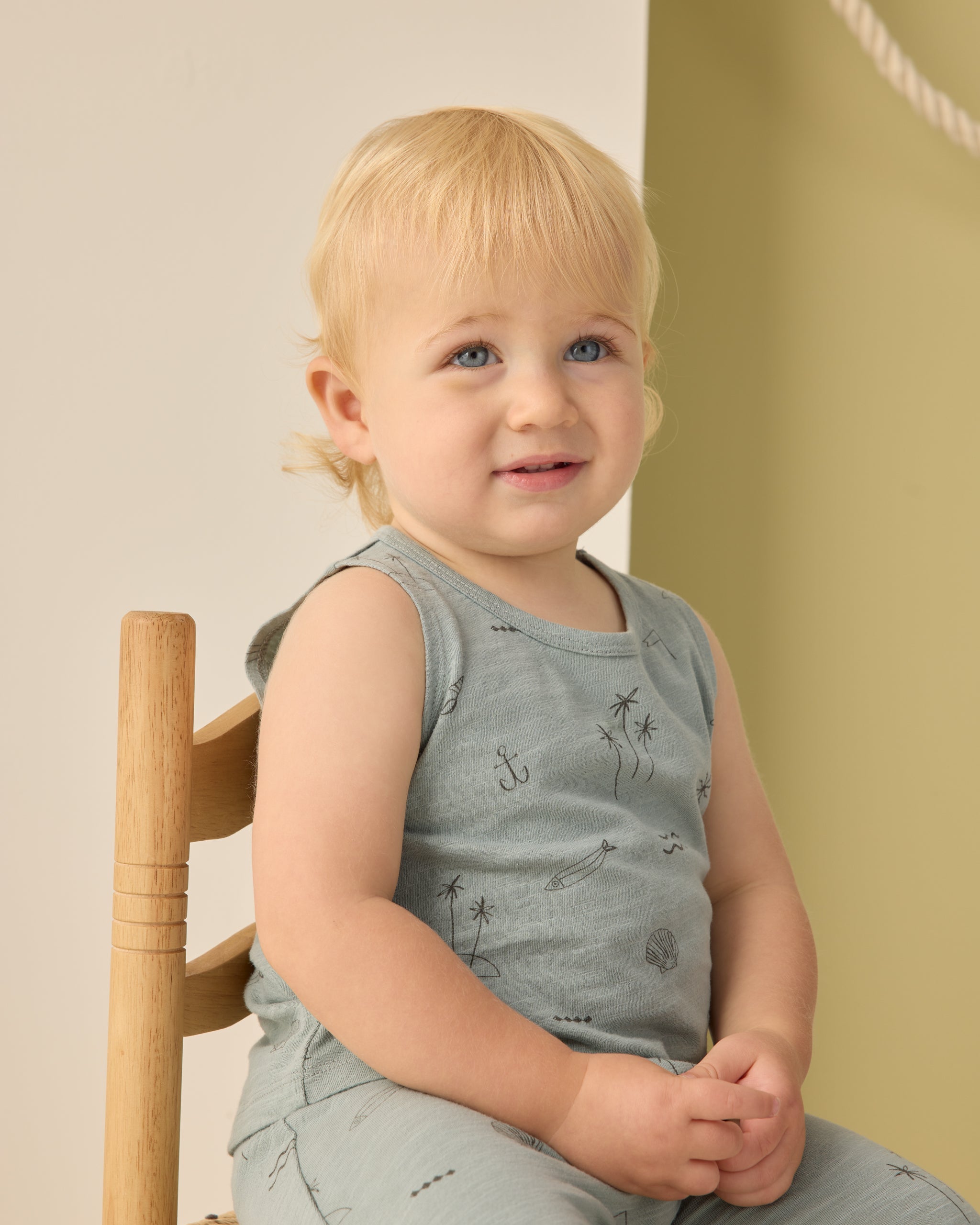 Tank + Slouch Pant Set Coastal - Rylee + Cru | Kids Clothes | Trendy Baby Clothes | Modern Infant Outfits |