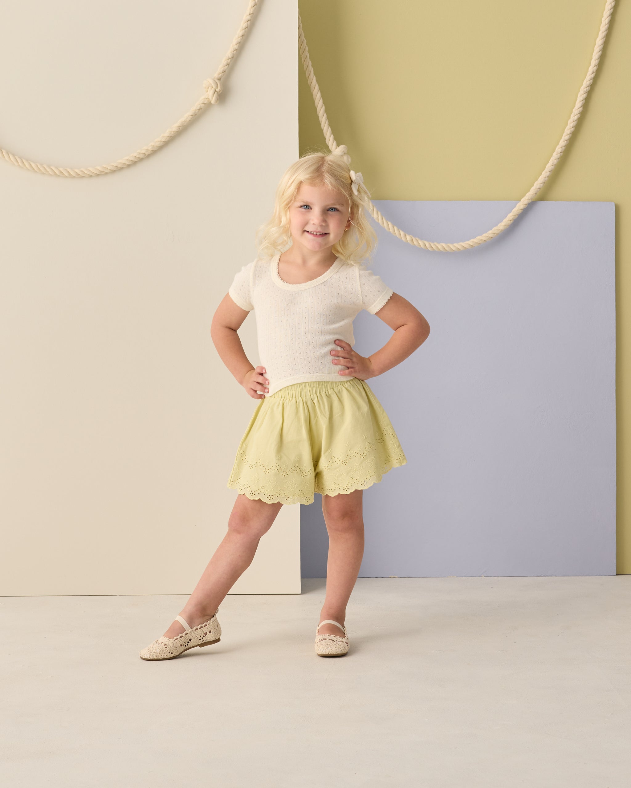 Remi Short Citron - Rylee + Cru | Kids Clothes | Trendy Baby Clothes | Modern Infant Outfits |